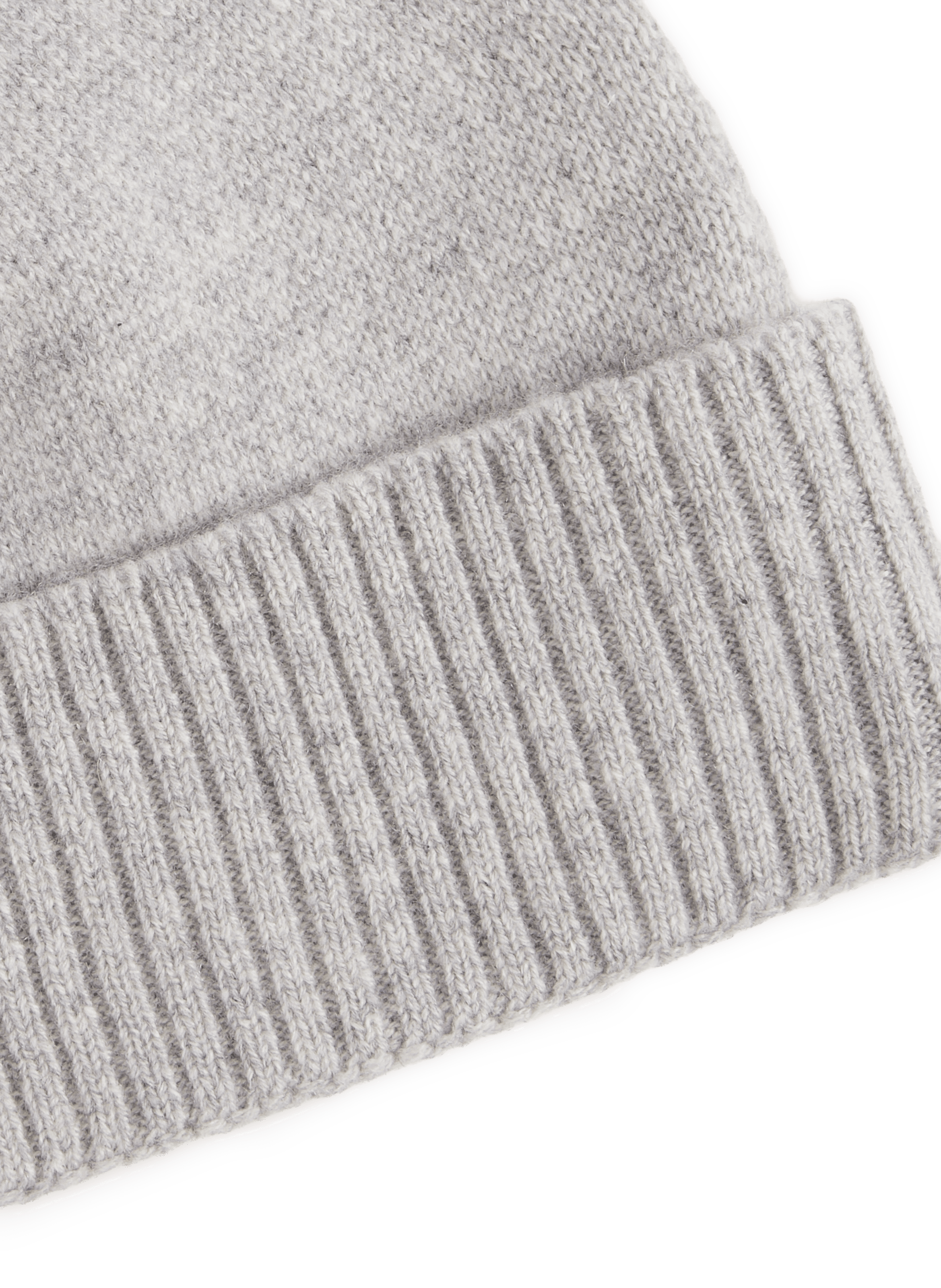 Cashmere solid color beanie AURELIEN Grey