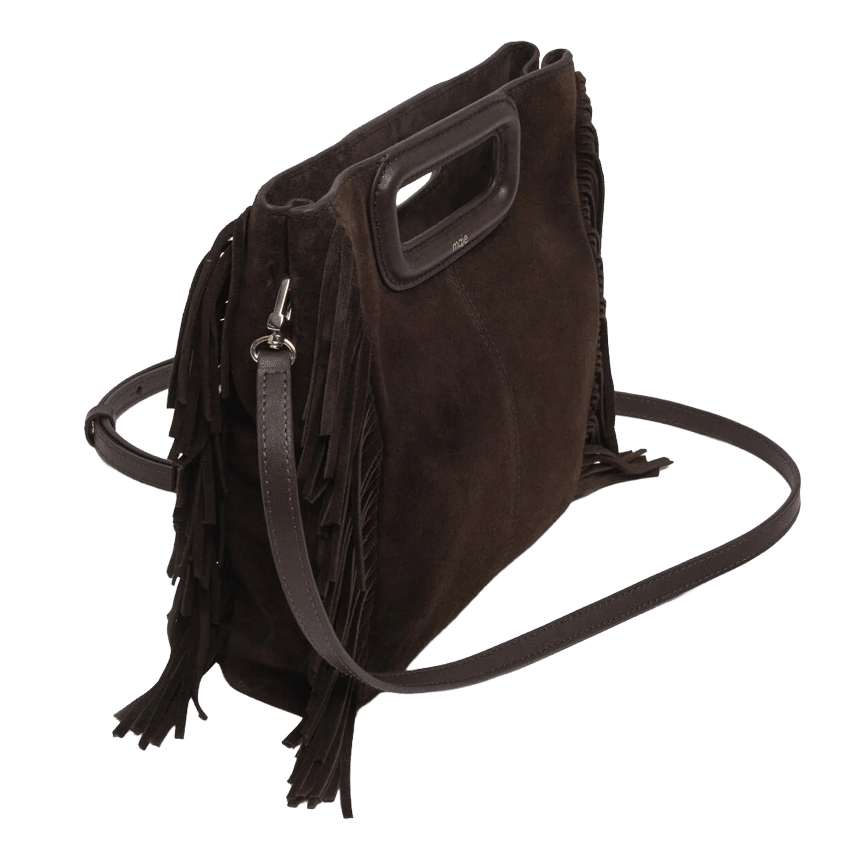Sac bandoulière en cuir m MAJE Violet