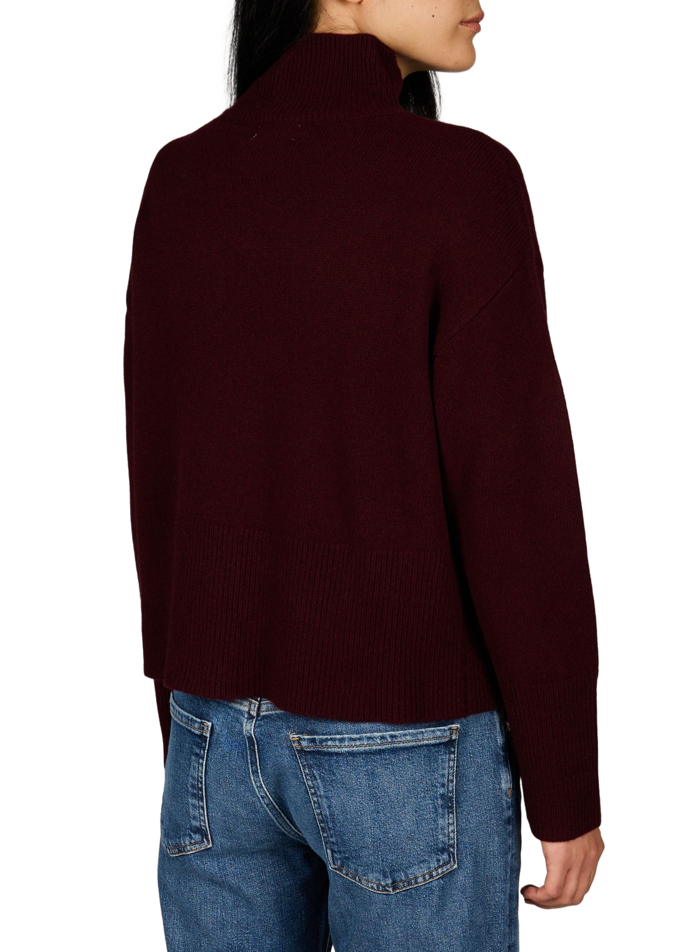 Wollpullover mit Stehkragen aus Merinowolle SUNCOO Violett