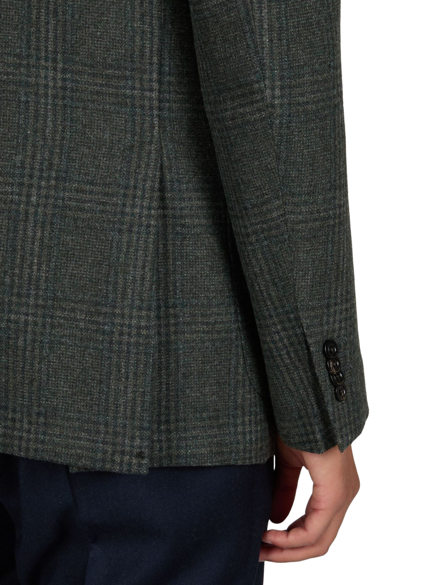 Straight wool blazer with patterns BOGLIOLI Green
