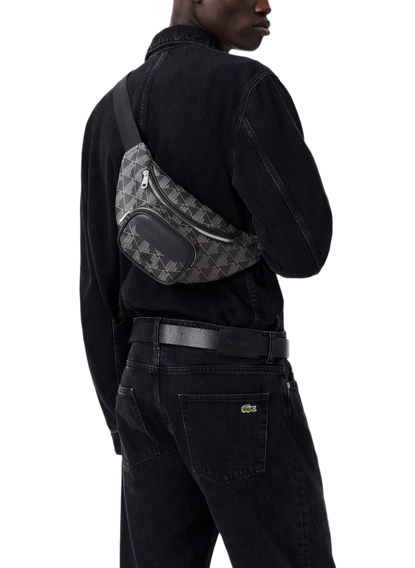 Heuptas met ritssluiting in jacquard LACOSTE Grijs