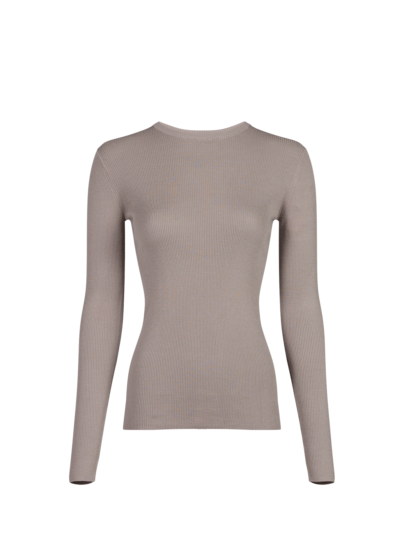 Gerade geschnittener Pullover mit Rundhalsausschnitt und Rückenausschnitten aus Wolle TIBI Beige