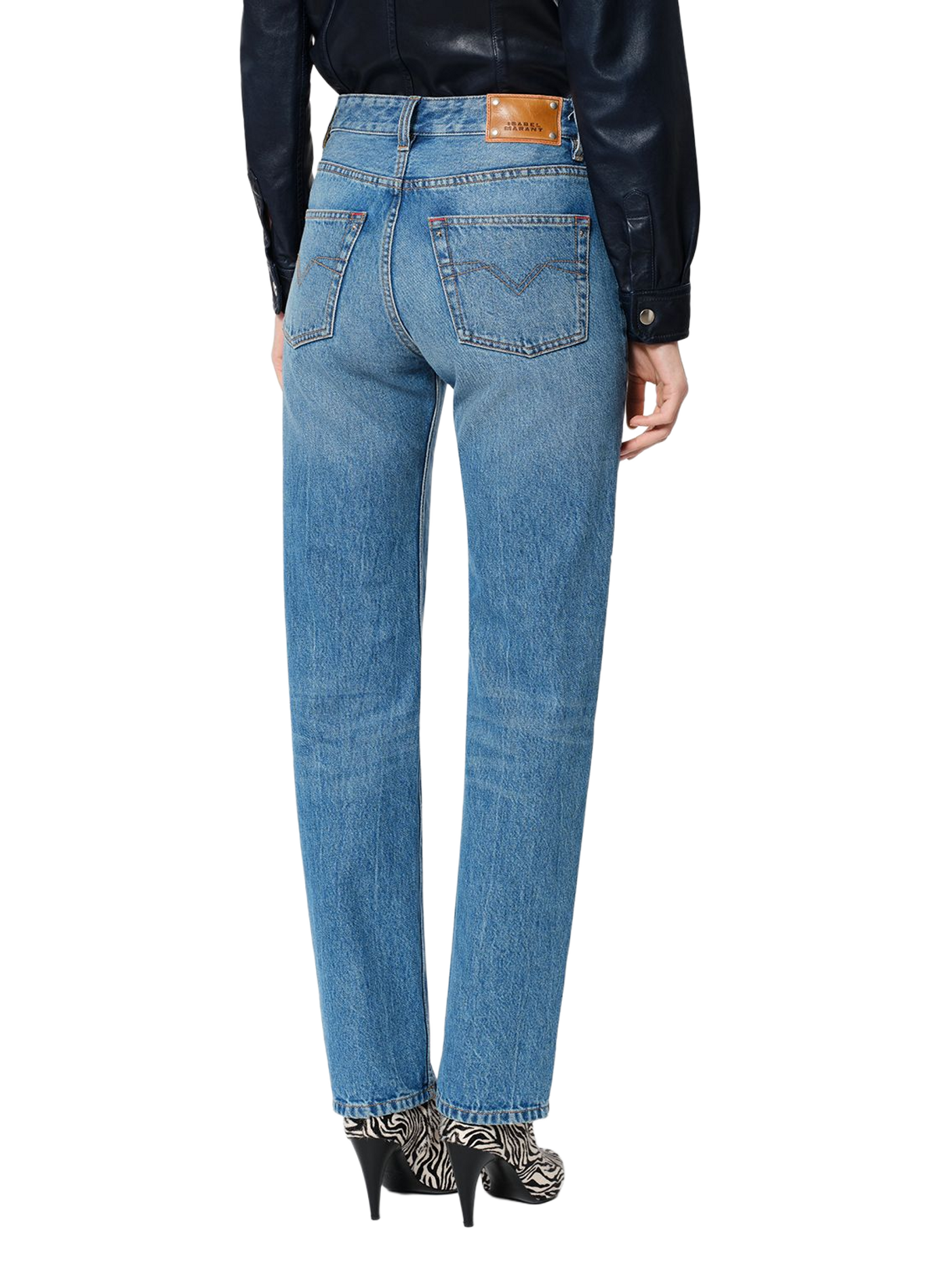 DAYA REGULAR cotton denim jeans ISABEL MARANT Blue