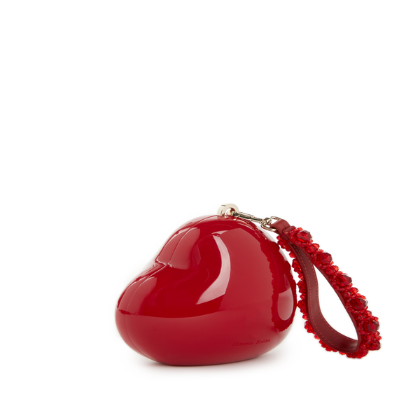 Simone Rocha Heart-shaped Clutch In Red