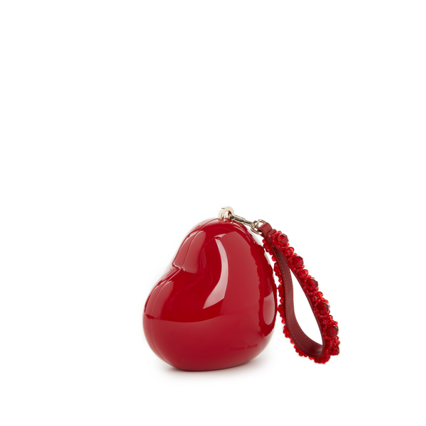 Simone Rocha Heart-shaped Clutch In Red