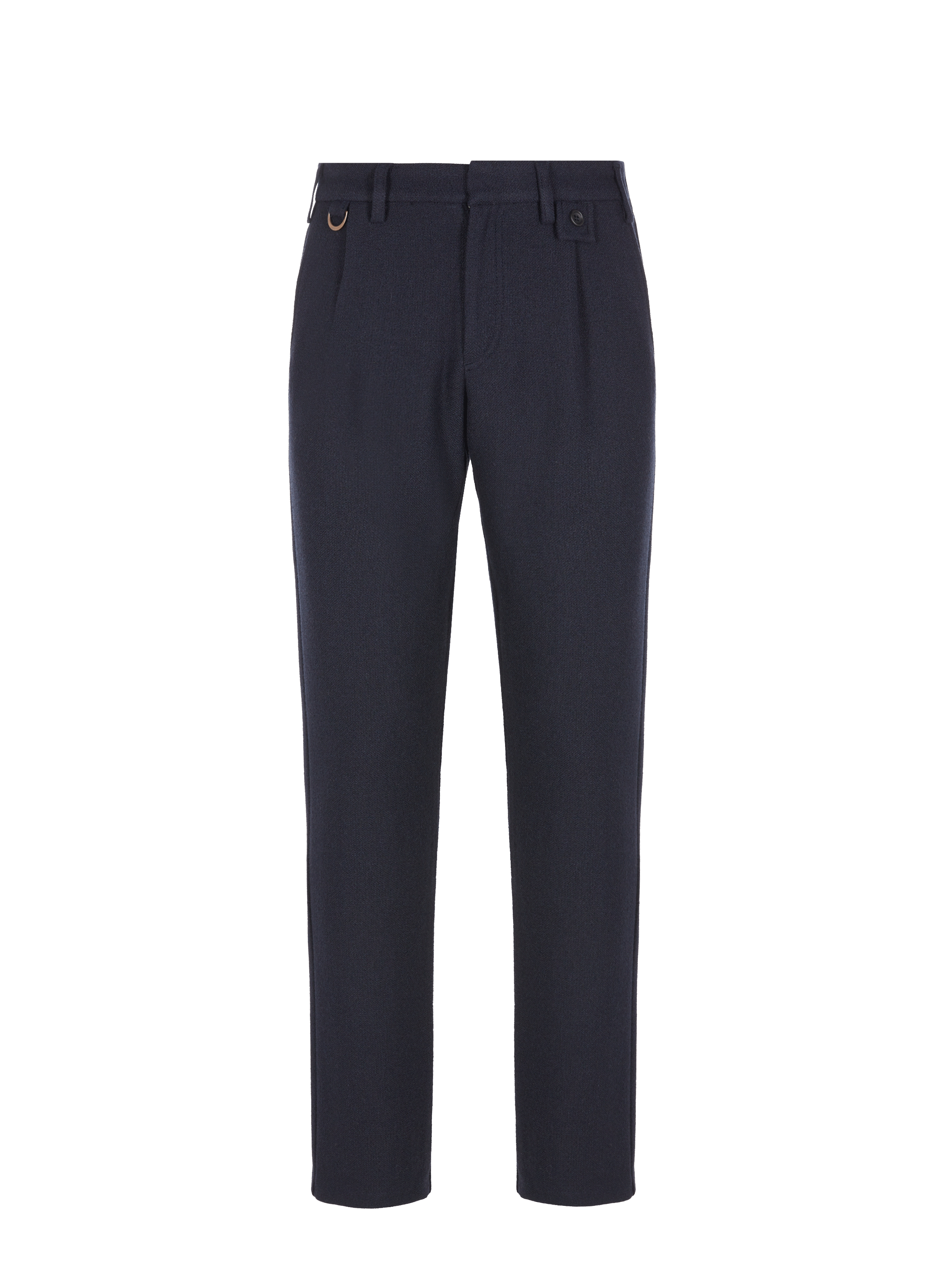 Pantalon en laine et coton mélangés