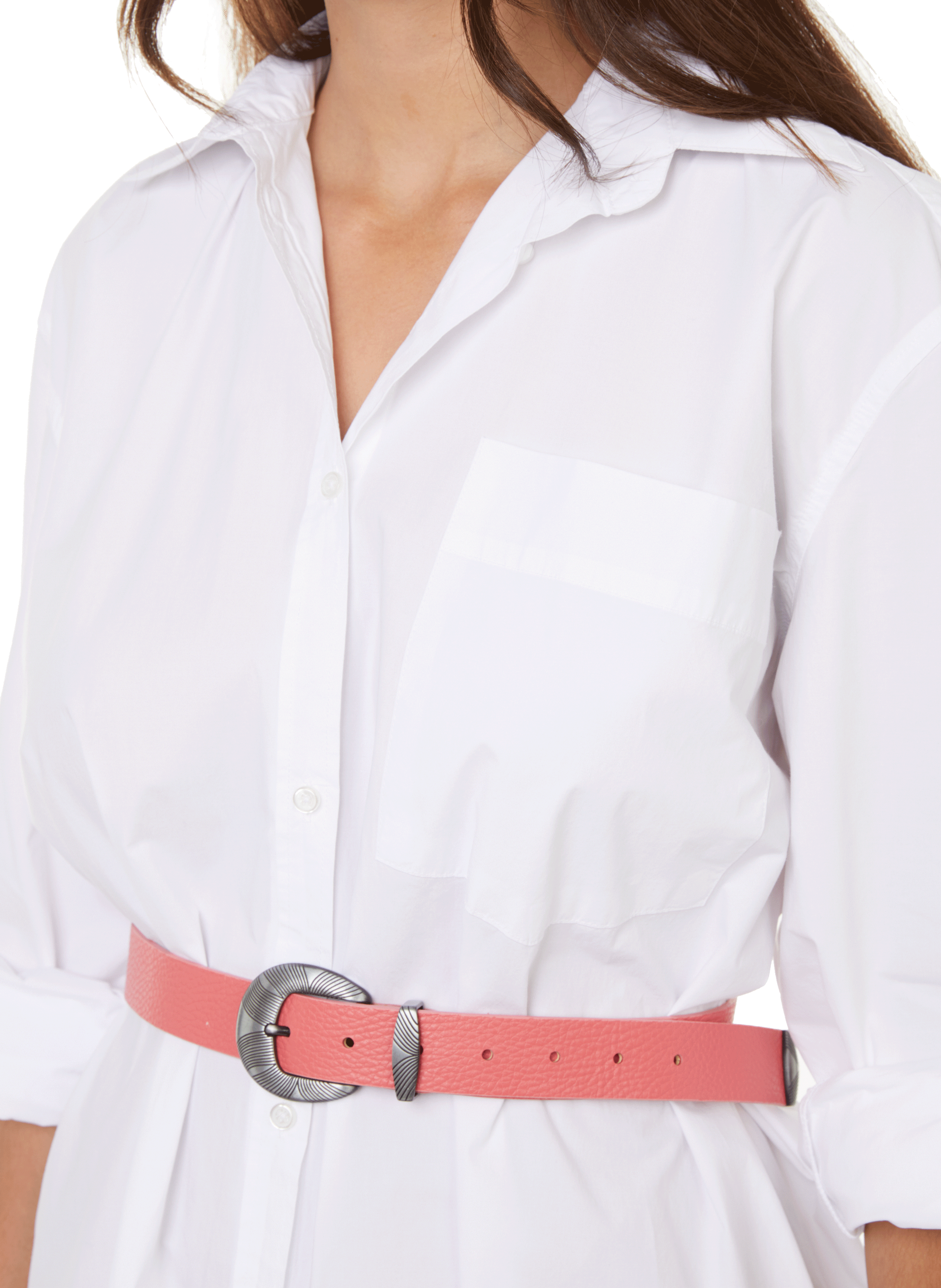 Robe chemise rayé en coton SAISON 1865 Blanc