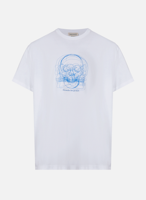 T-shirt à inscription en coton BlancALEXANDER MCQUEEN 