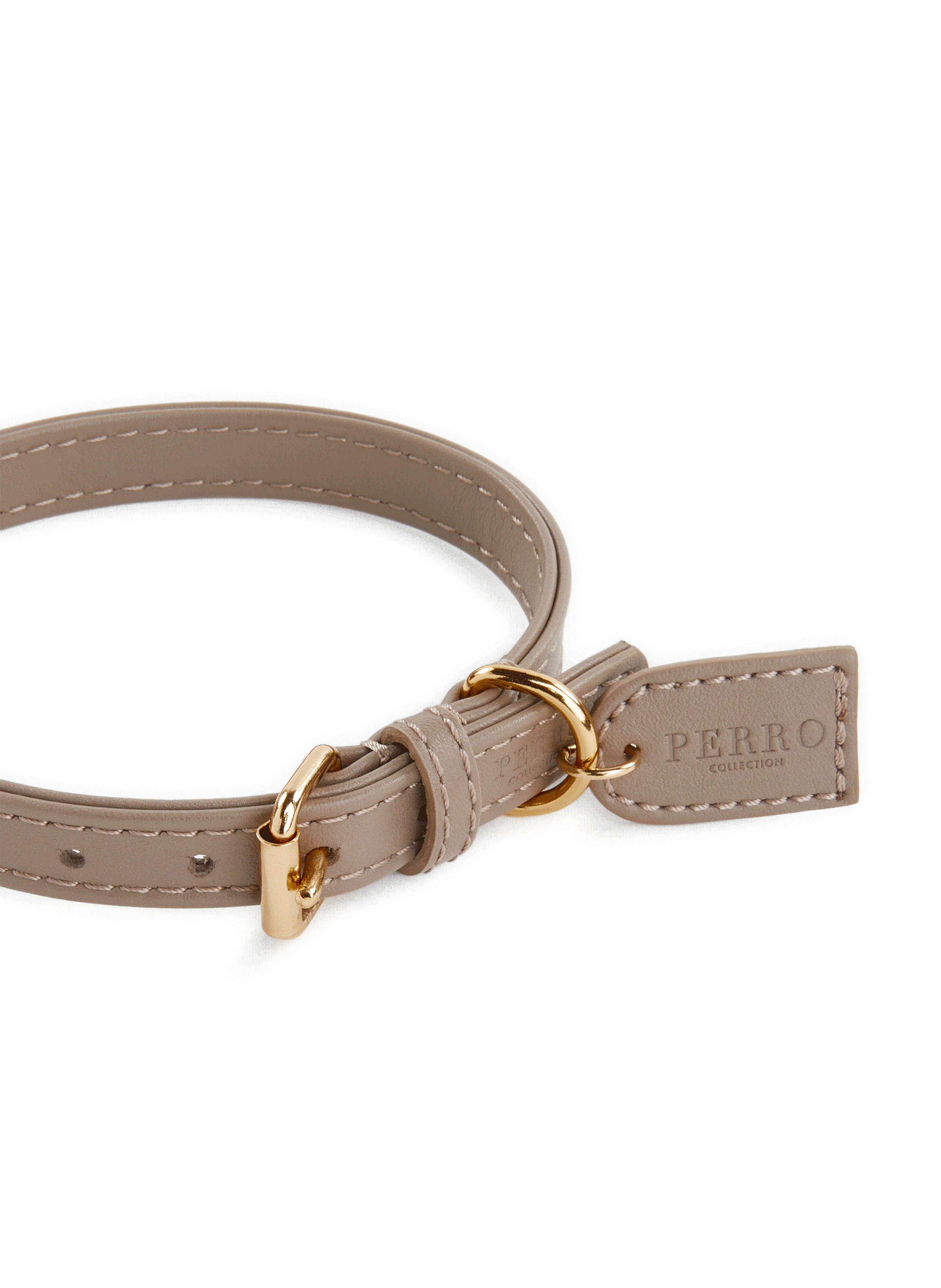 Leather necklace PERRO COLLECTION Grey