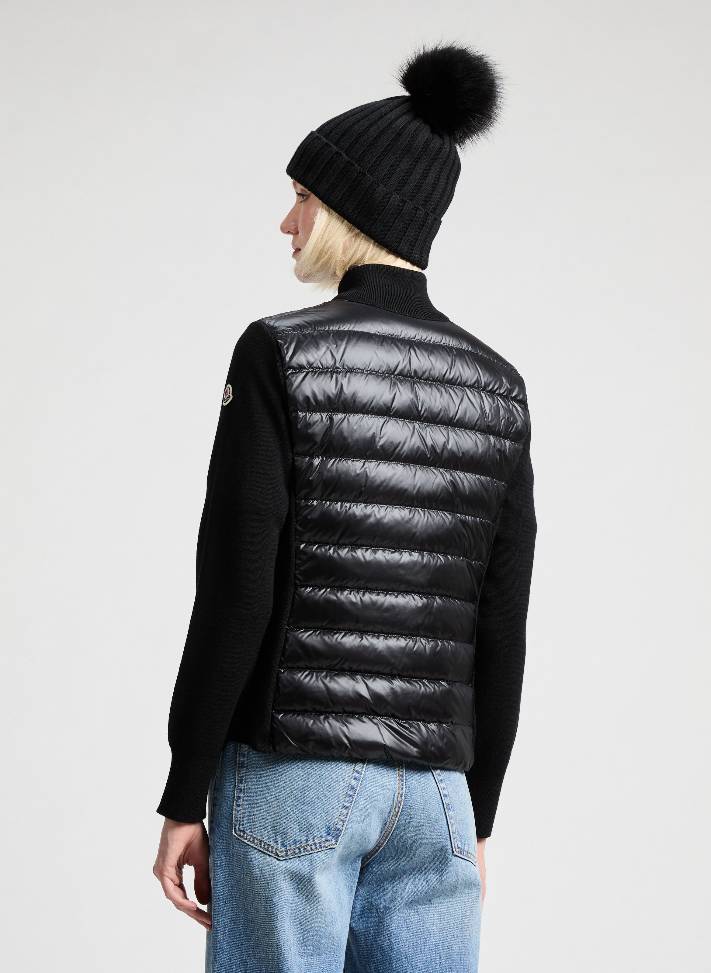 Bi-material jacket  MONCLER Black