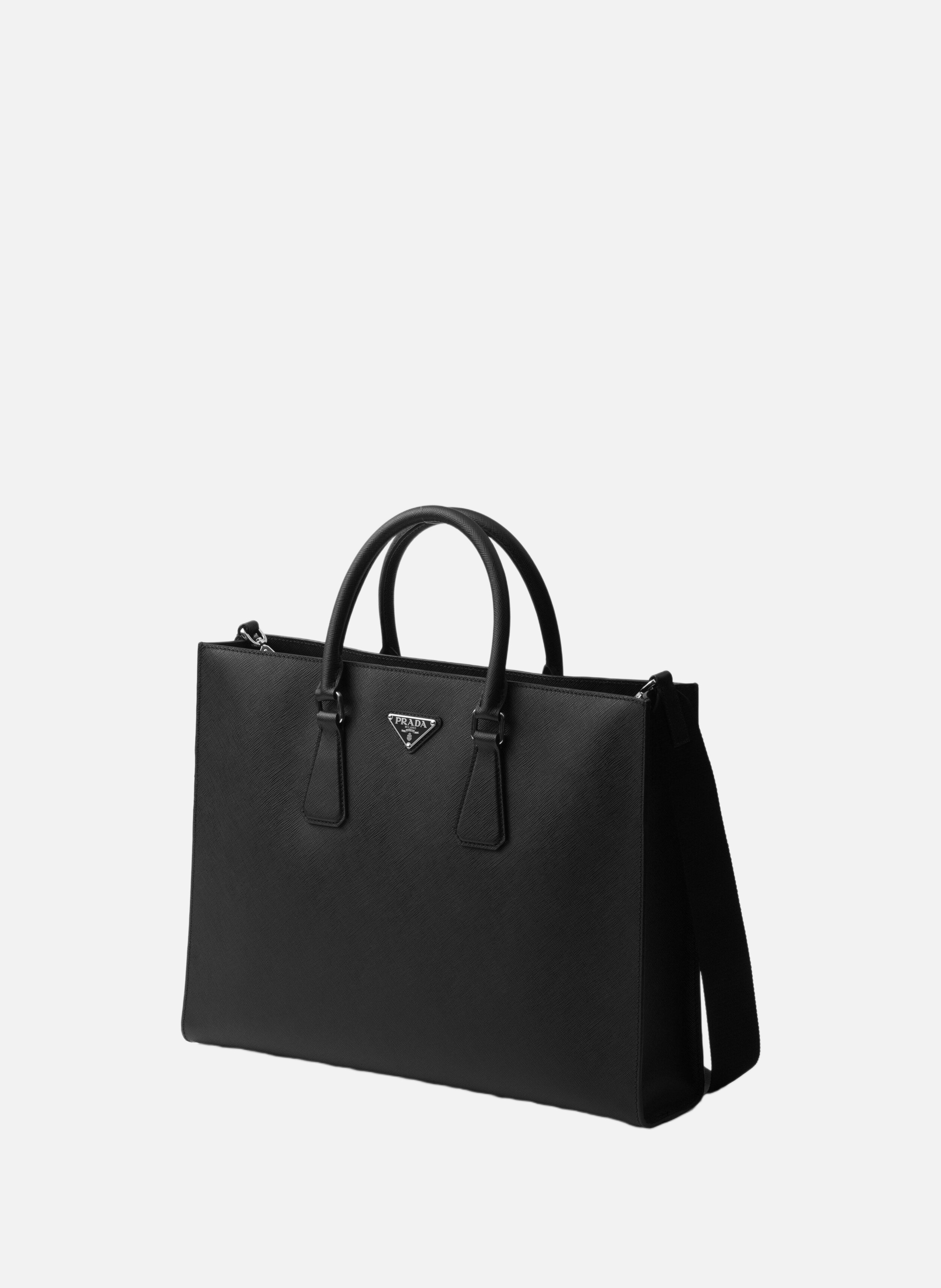 Sac cabas en cuir saffiano PRADA Noir