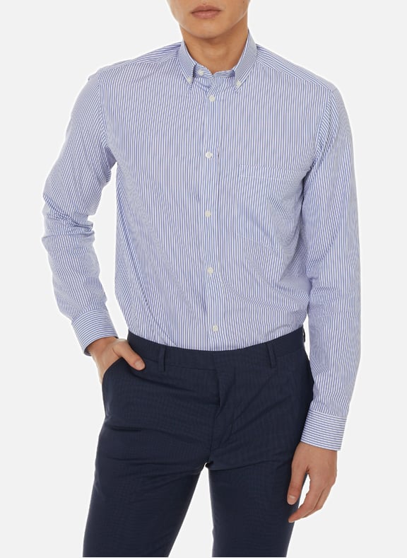 Striped cotton shirt Blue by SAISON 1865 SAISON 1865 Striped cotton shirt Blue