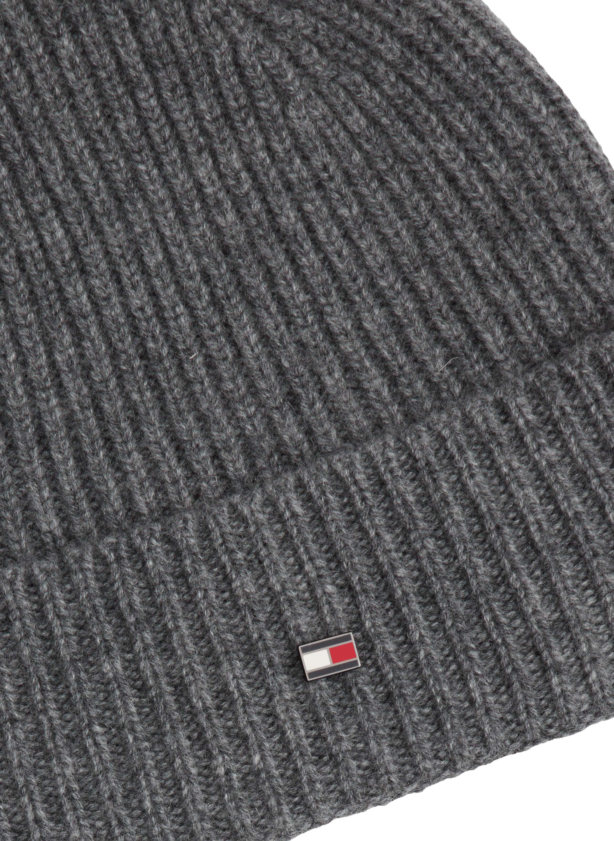 Tommy Hilfiger Flag Cashmere Beanie TOMMY HILFIGER Grey