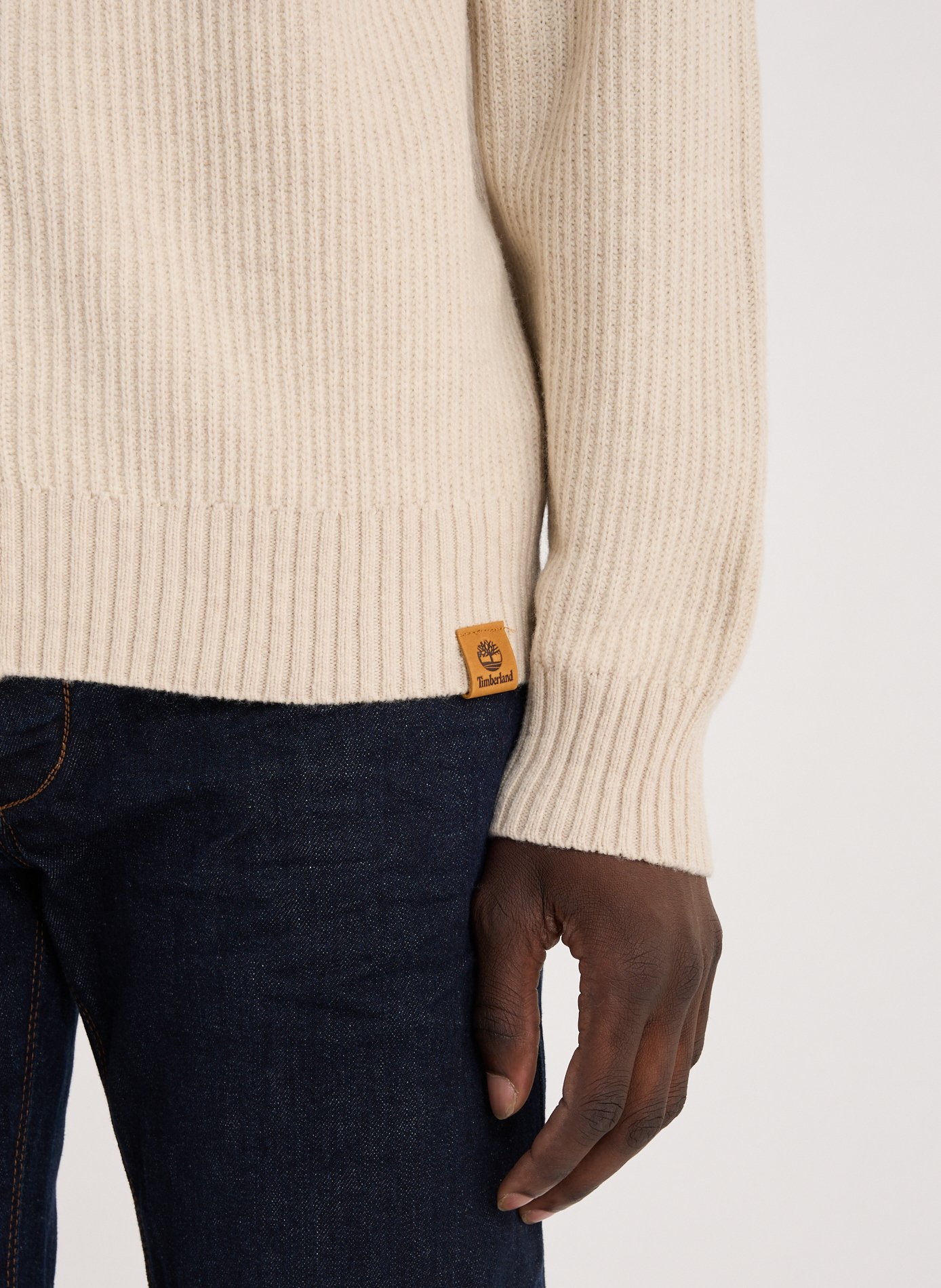 Mixed wool cardigan TIMBERLAND Beige