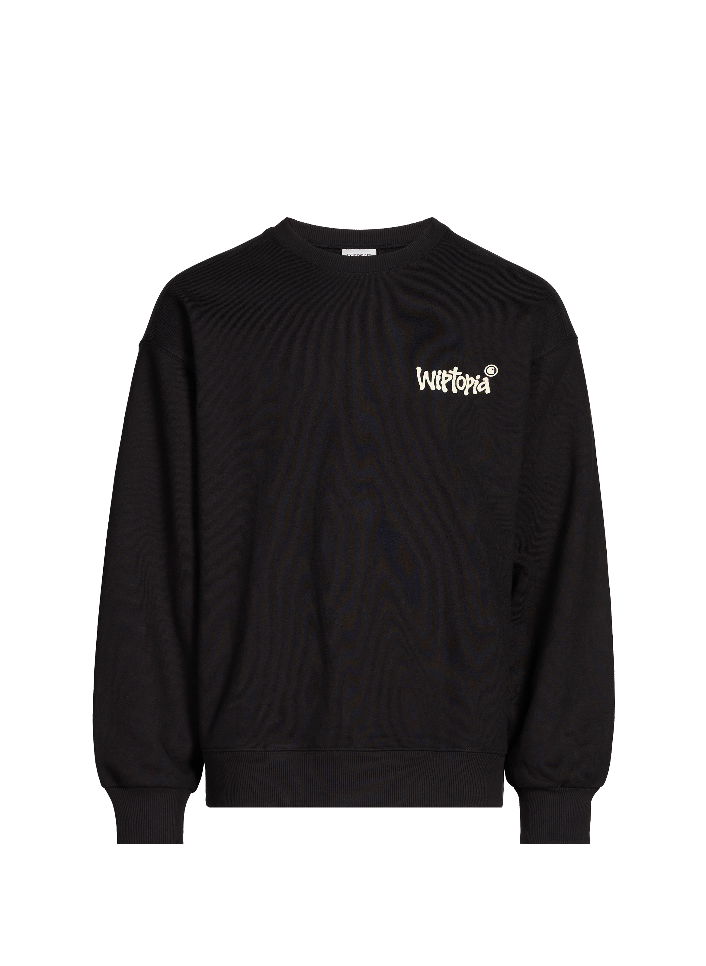 Oversized cotton screen-printed sweatshirt CARHARTT WIP Black