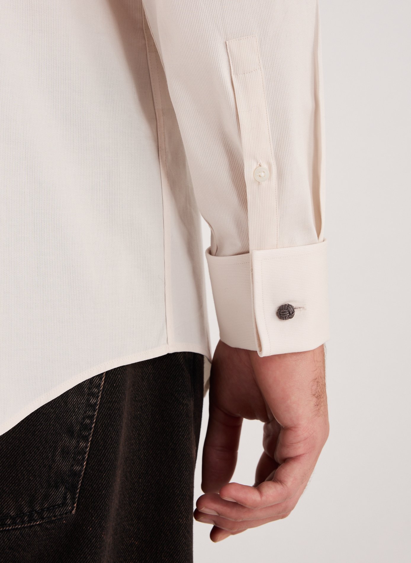 Chemise slim en coton mélangé  BOSS Beige