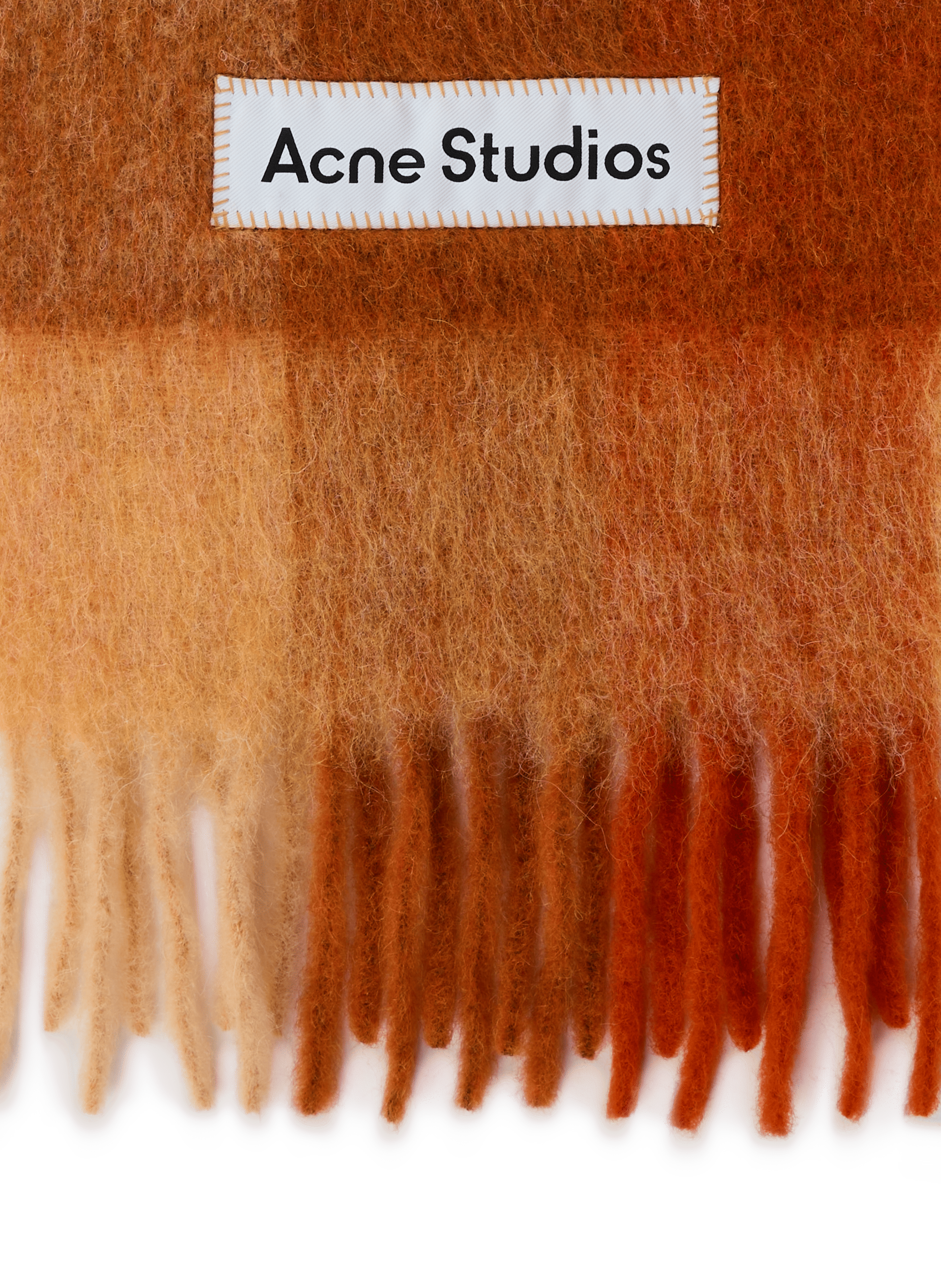 Echarpe à carreaux en laine mélangée ACNE STUDIOS Multicolore