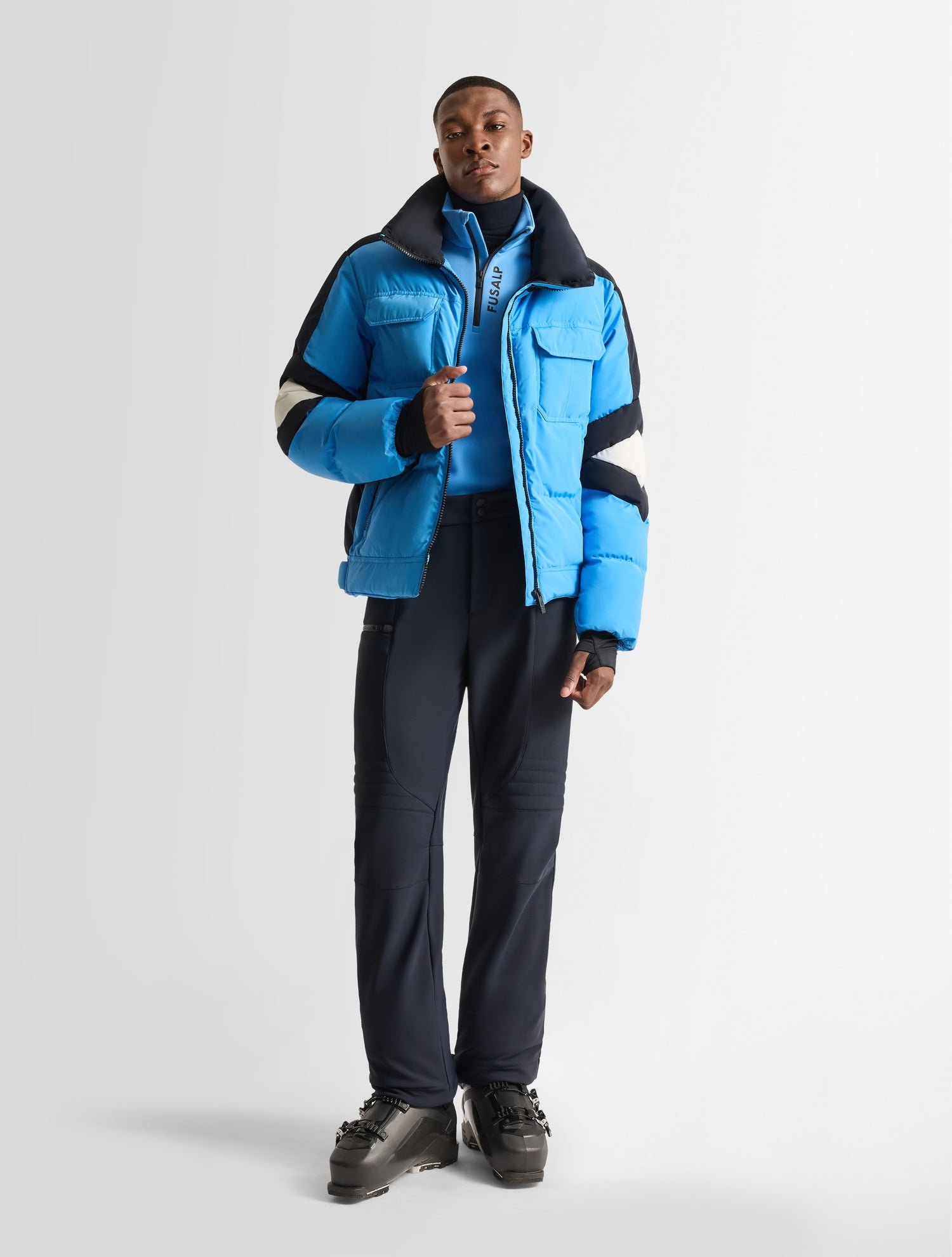 Veste de ski bottrix col tailleur coupe regular FUSALP Bleu