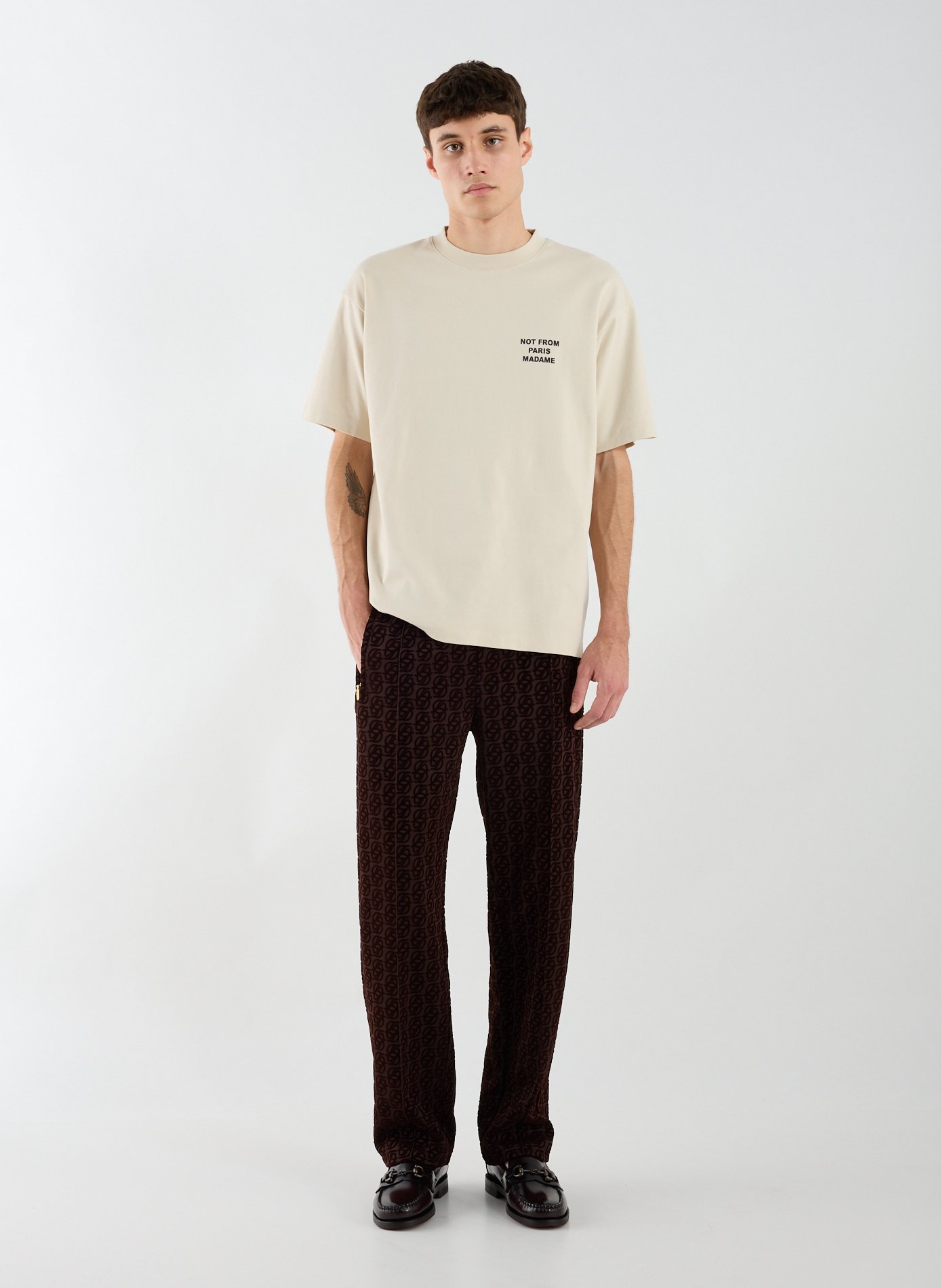 Monogram Sweatpants DROLE DE MONSIEUR Brown