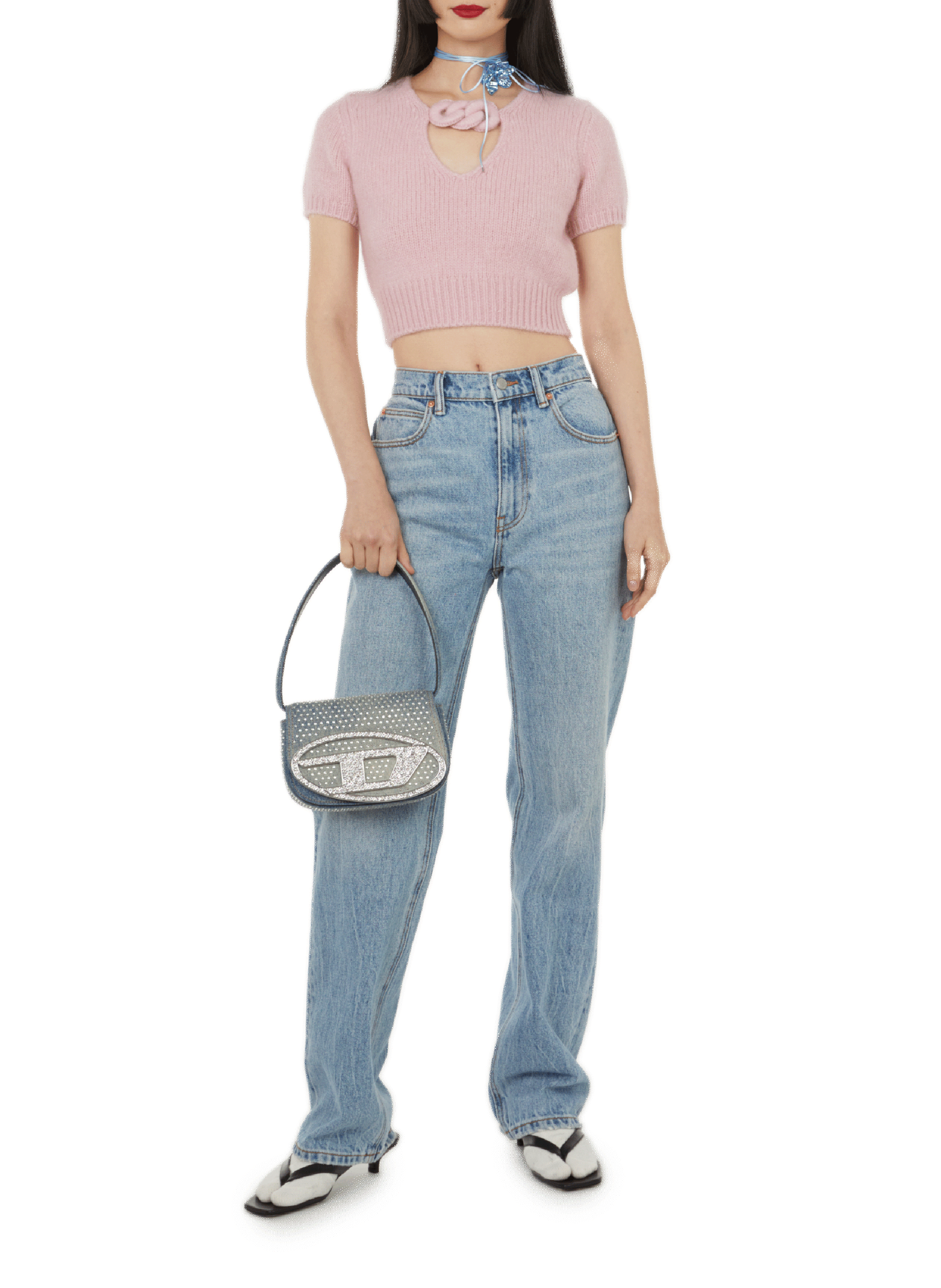 Pull cropped en laine  ALEXANDER WANG Violet