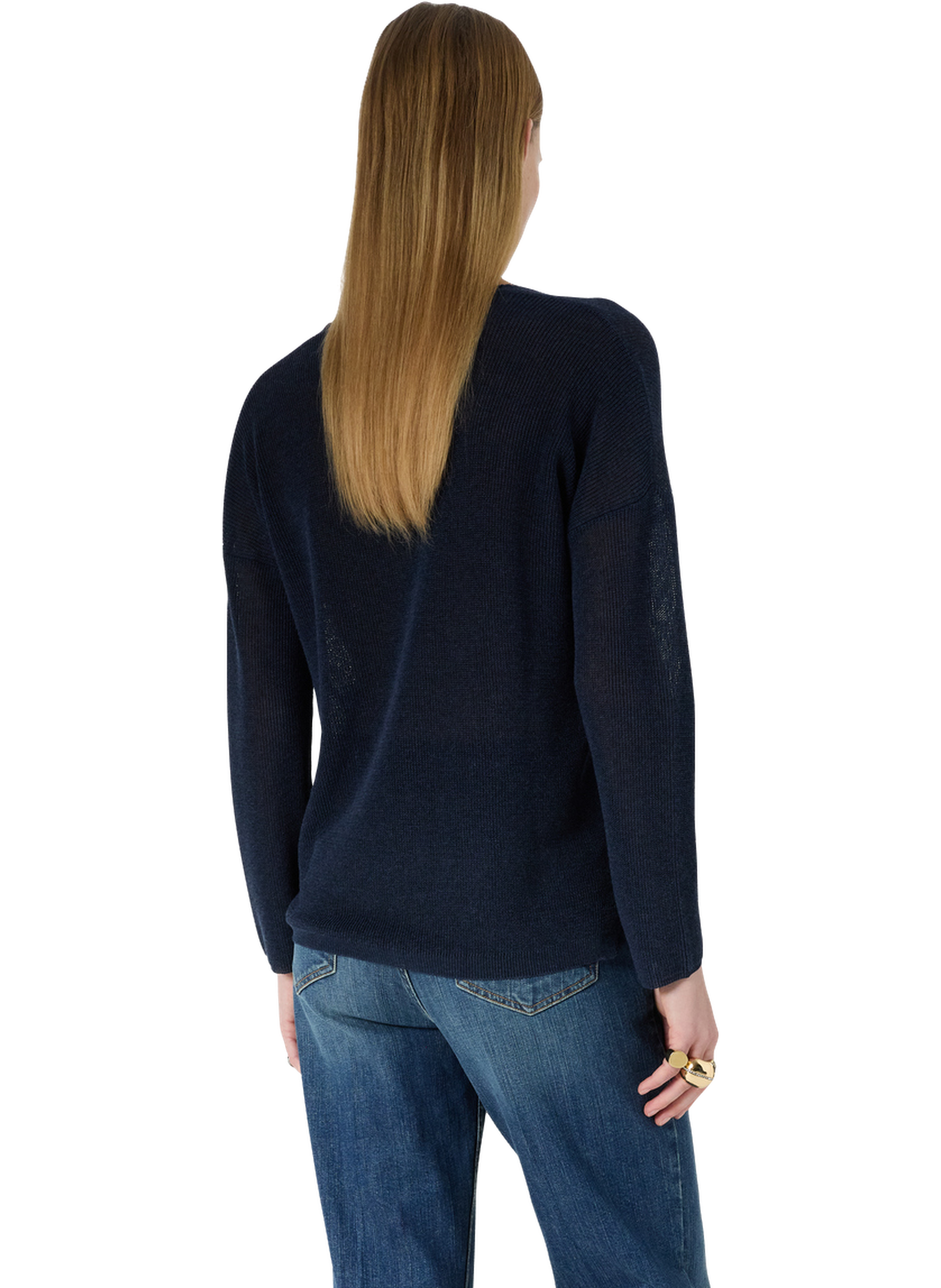 Pull à col v en maille - layla GERARD DAREL Bleu