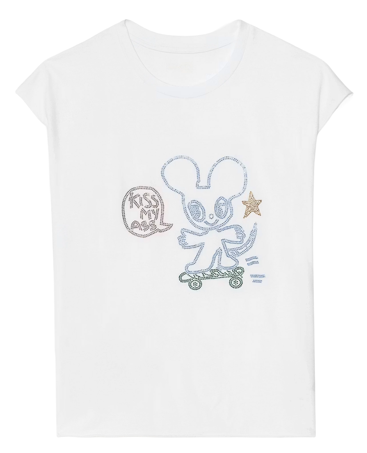 Tee-shirt sans manches avec strass devant cloe ZADIG&VOLTAIRE Blanc