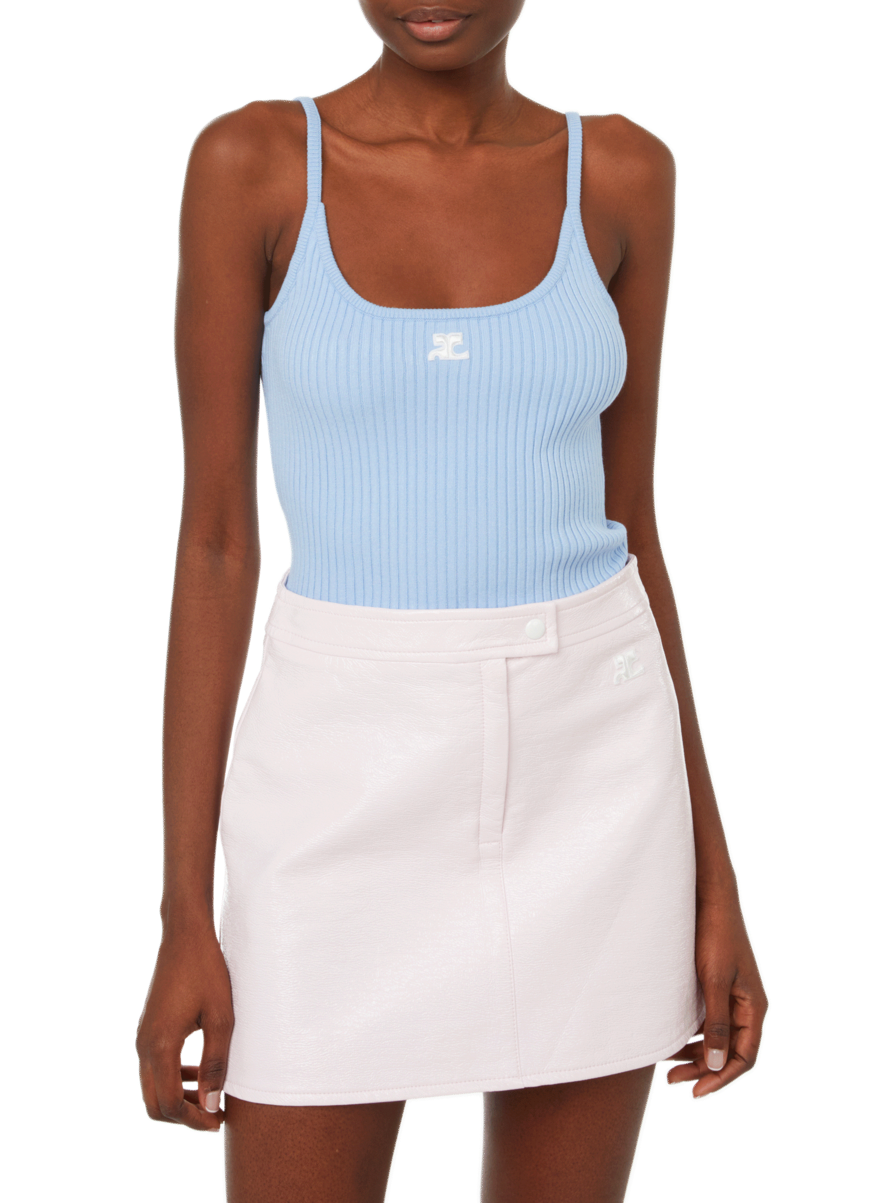 Débardeur en maille COURRÈGES Bleu