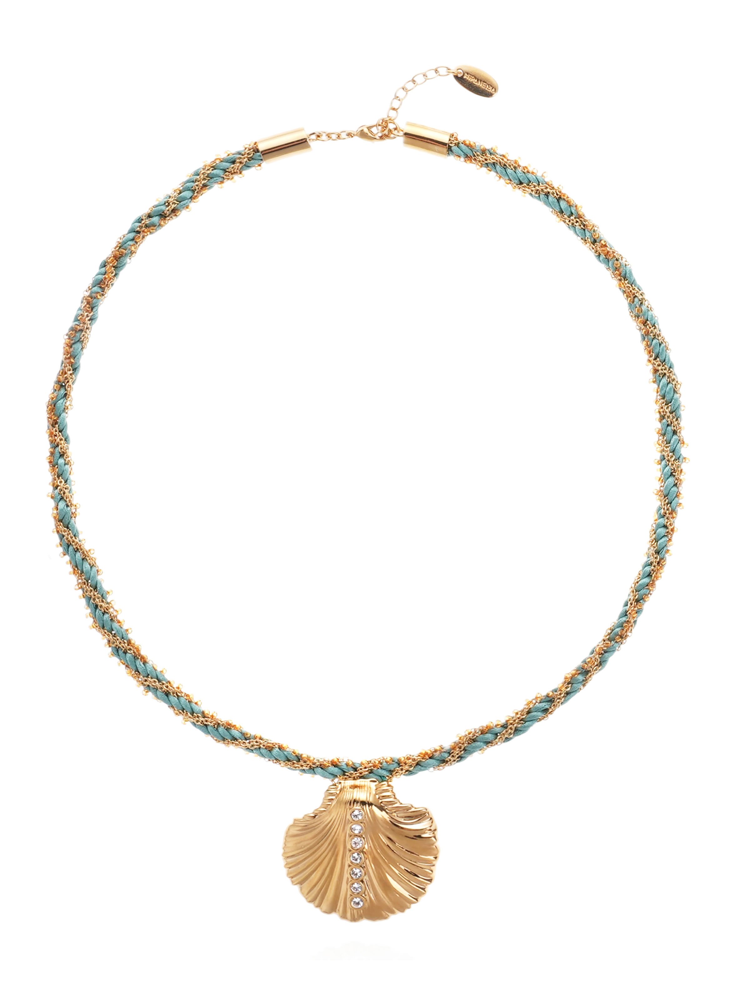 Collier de perles et chaîne avec pendentif coquillage RESSAC HIPANEMA Bleu