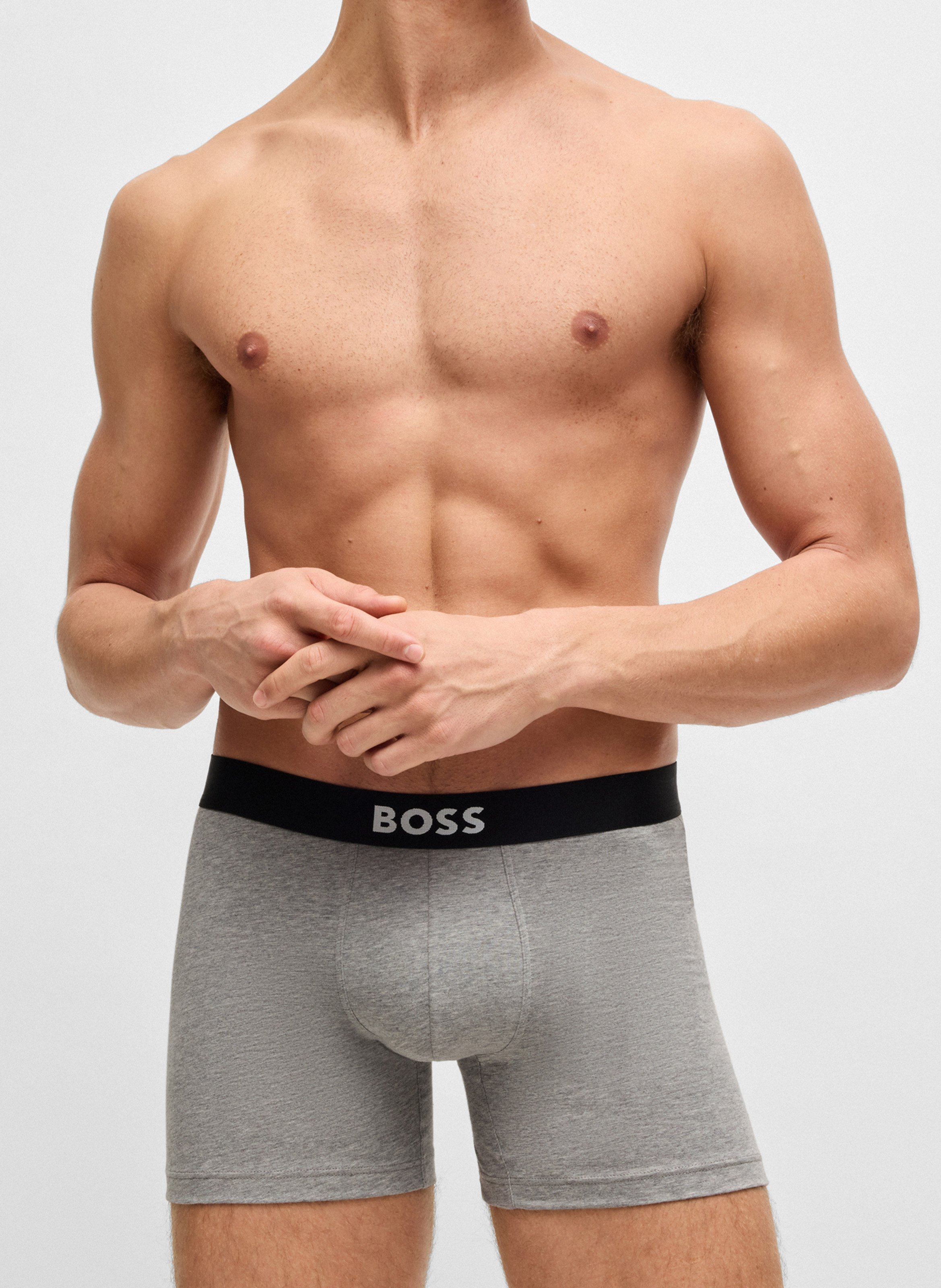 Lot de trois boxers en coton BOSS Multicolore