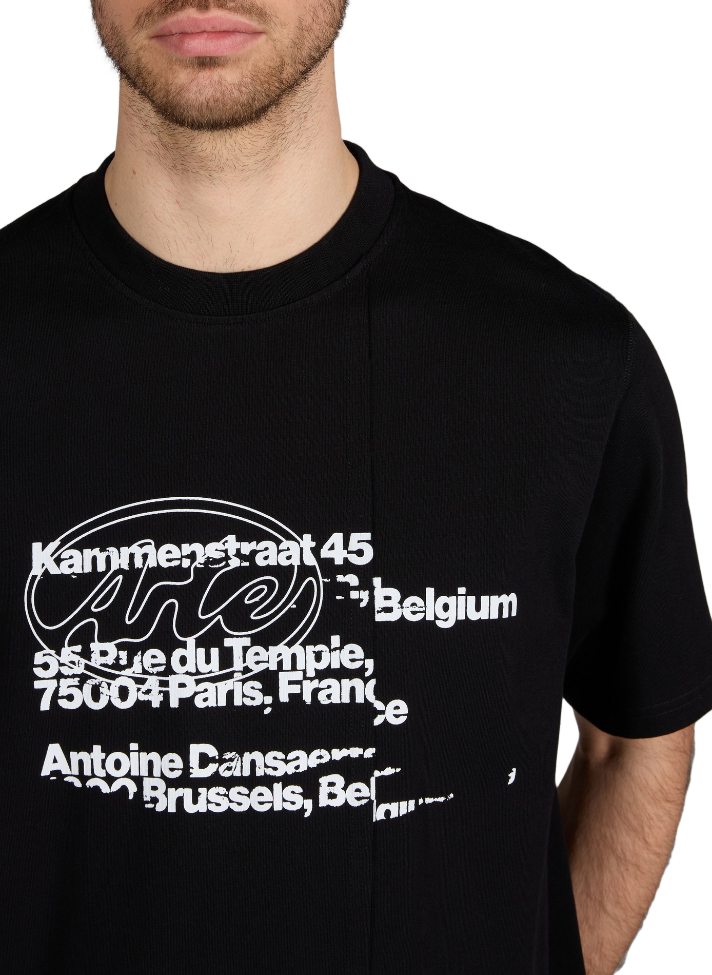 Cotton round-neck T-shirt ARTE ANTWERP Black