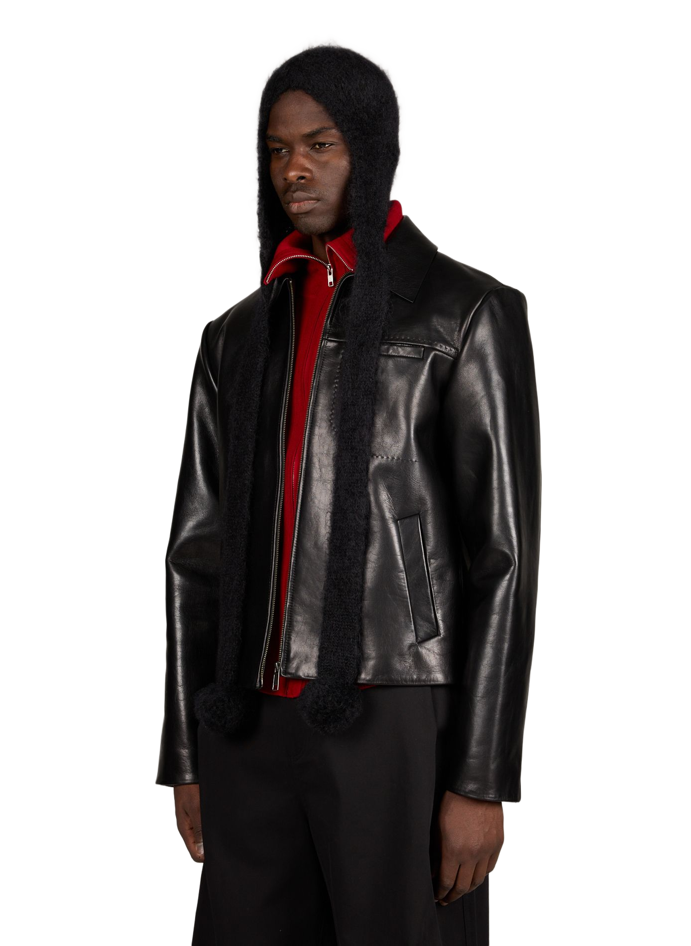 Mohair and wool hooded sweater ACNE STUDIOS Black