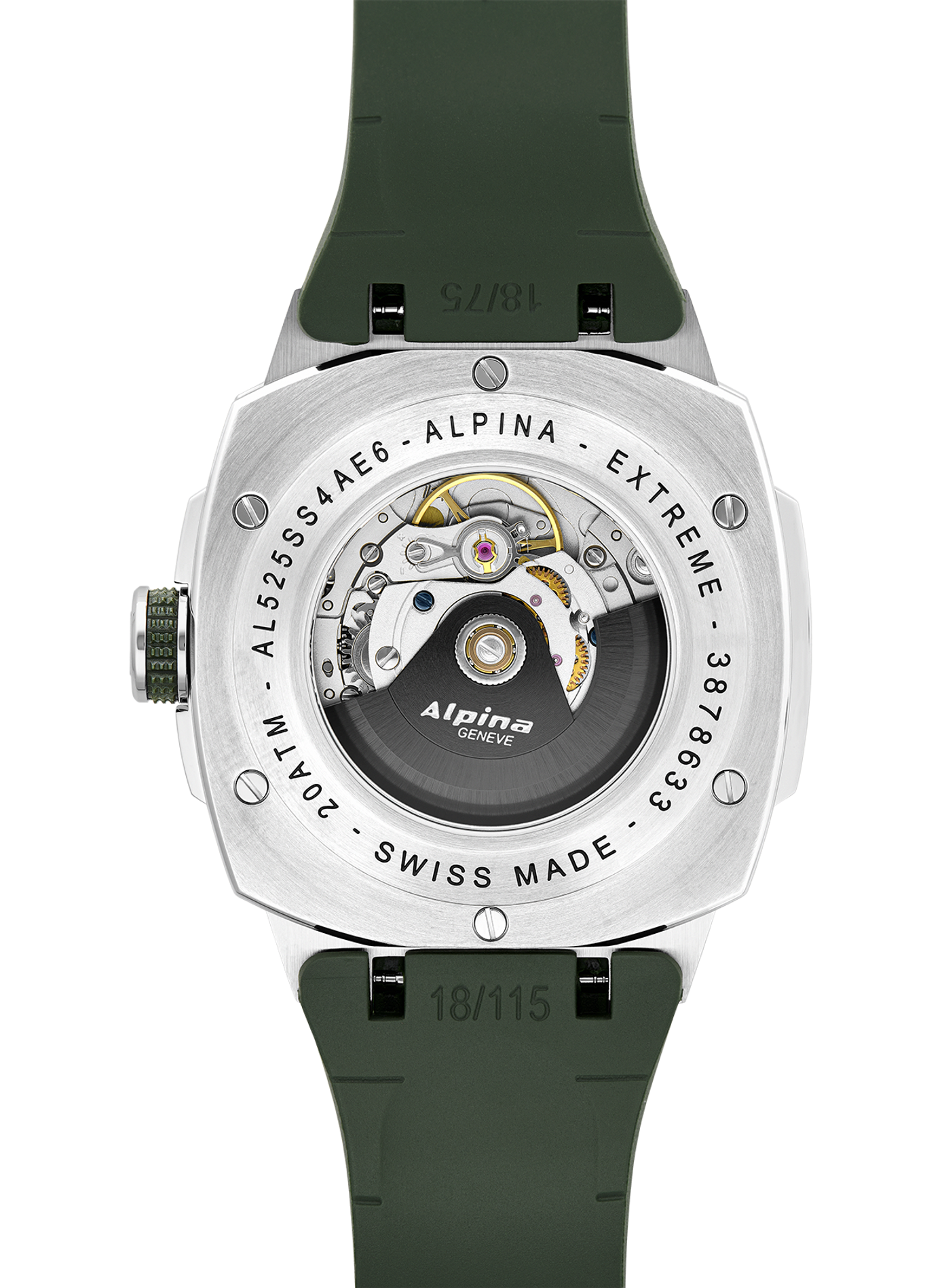 Montre automatique Extreme Automatic en caoutchouc ALPINA Vert
