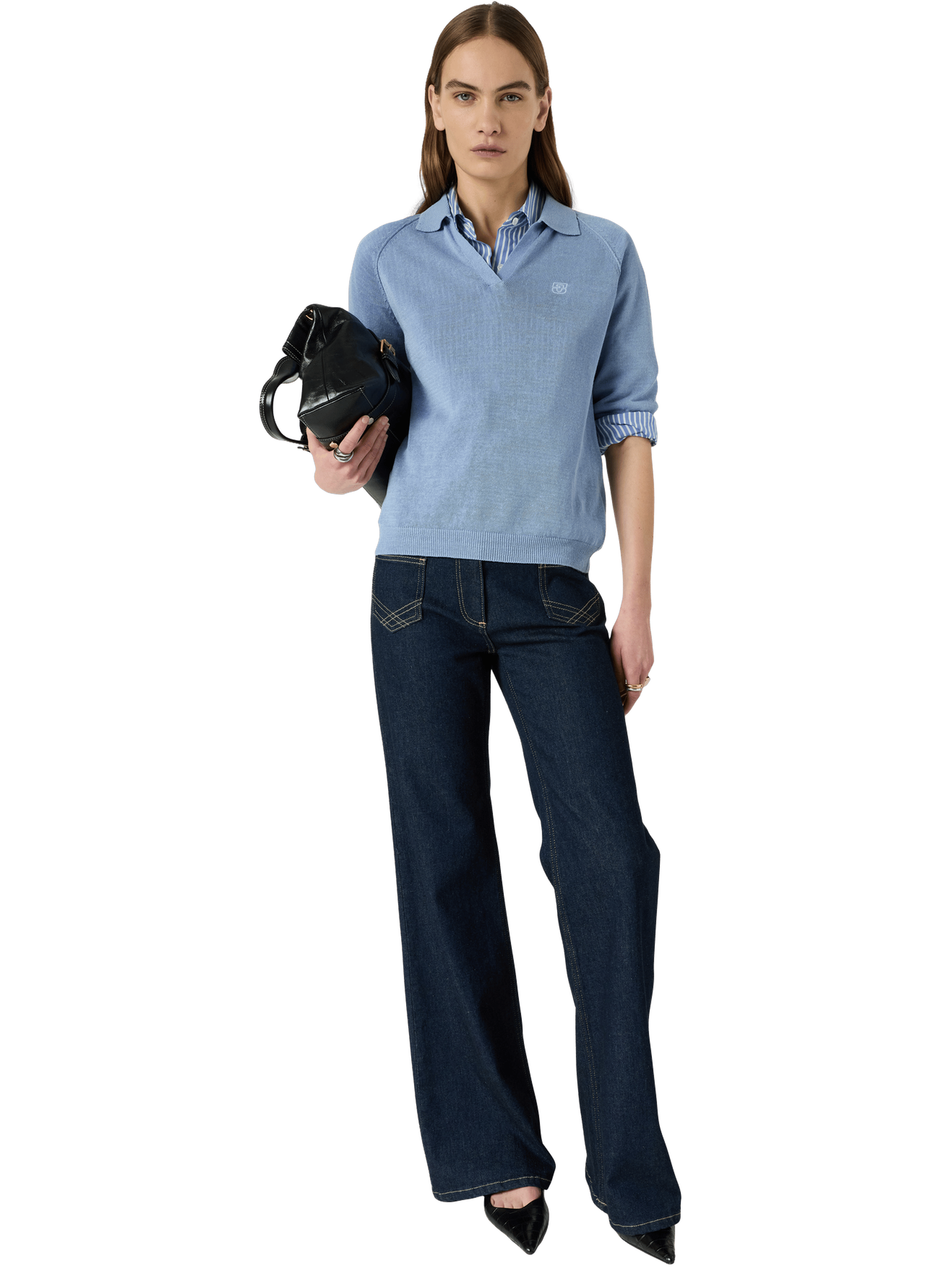 Polo en lin mélangé - loula GERARD DAREL Bleu