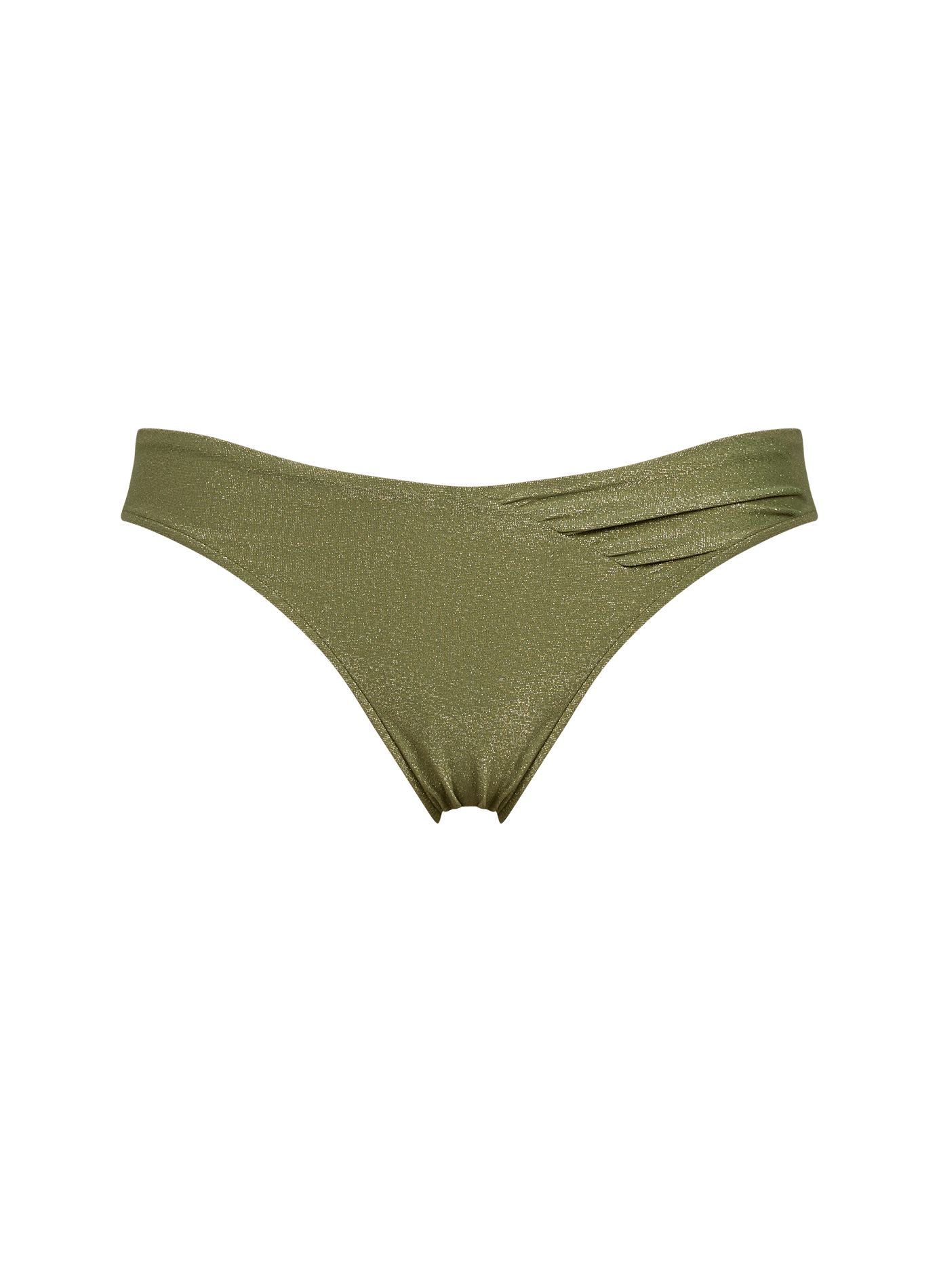 Bas de maillot de bain brillant Agathe SOWE BIARRITZ Kaki