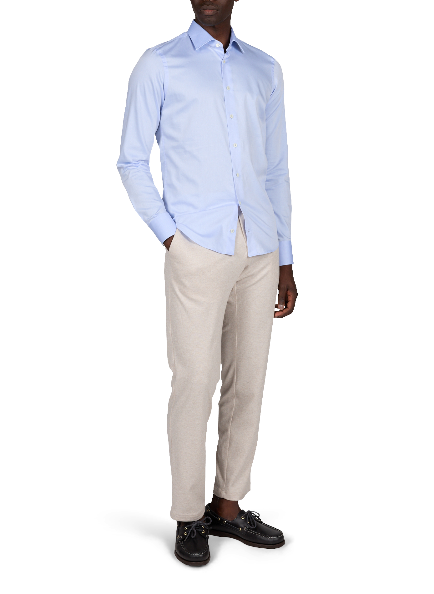 Straight classic collar shirt in cotton VAN LAACK Blue