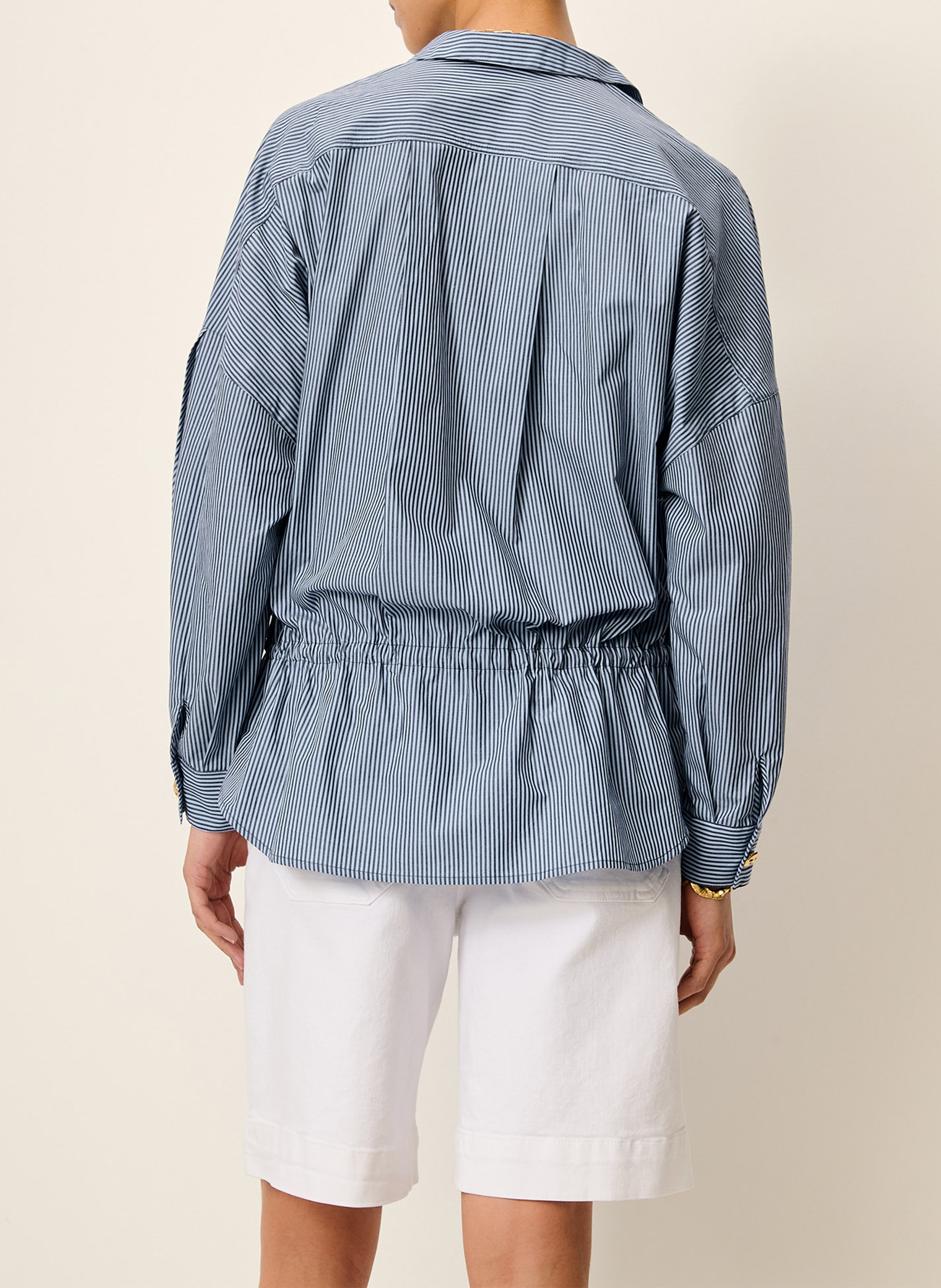 Chemise col classique en coton santalin SESSUN Bleu