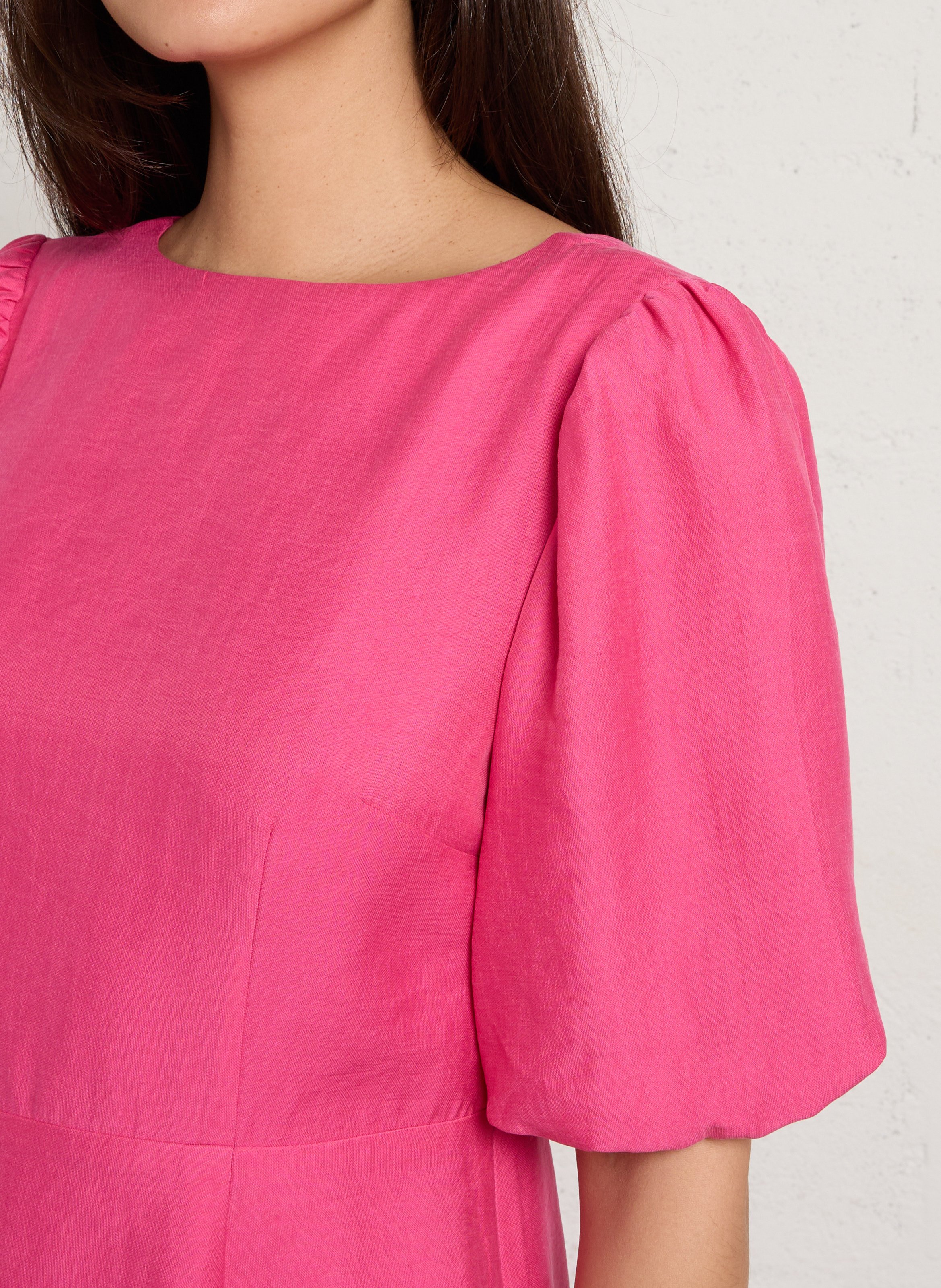 Robe courte ample col v bayla MAISON 123 Rose