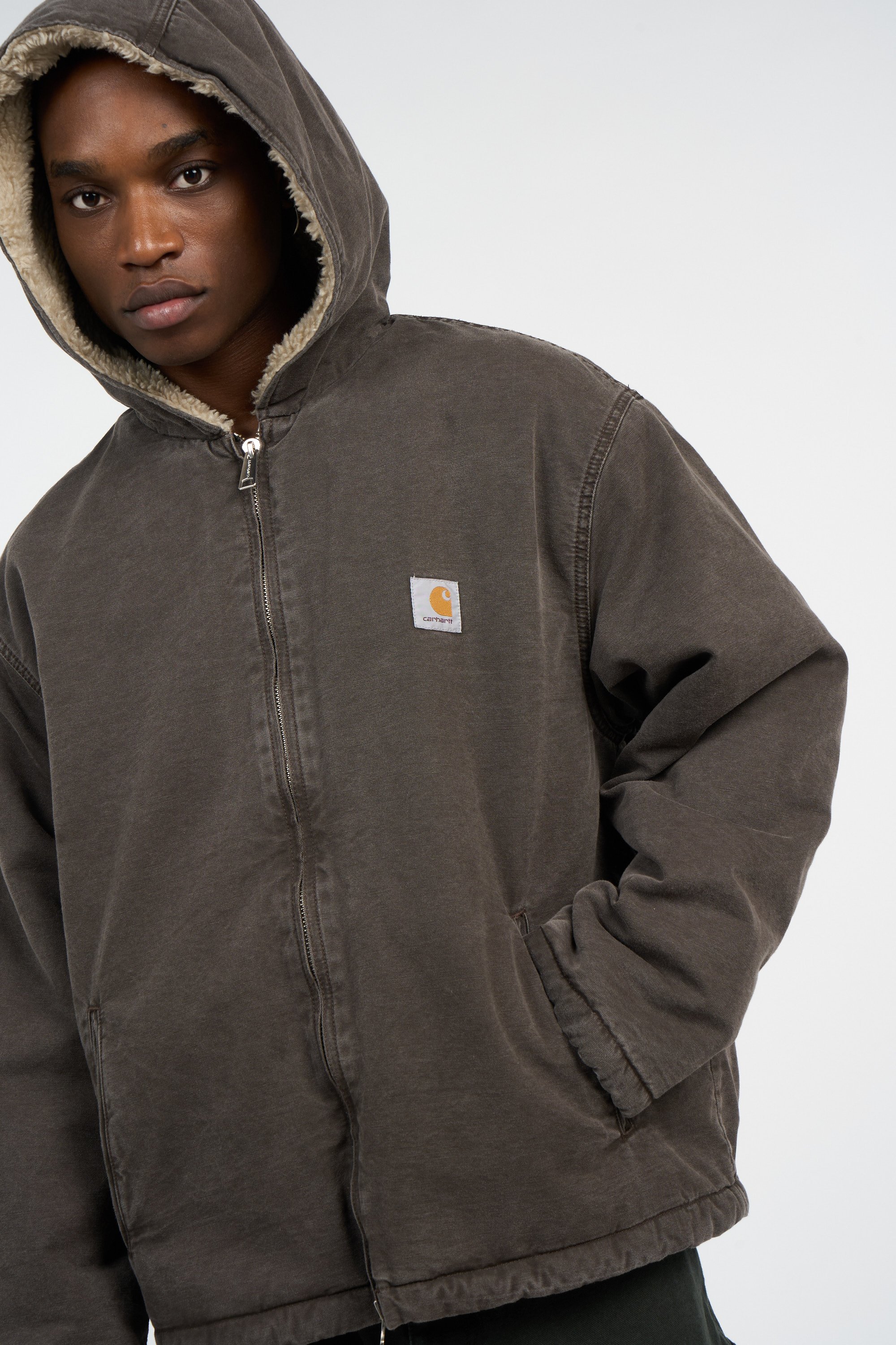 Veste à capuche mitch jacket CARHARTT WIP Marron