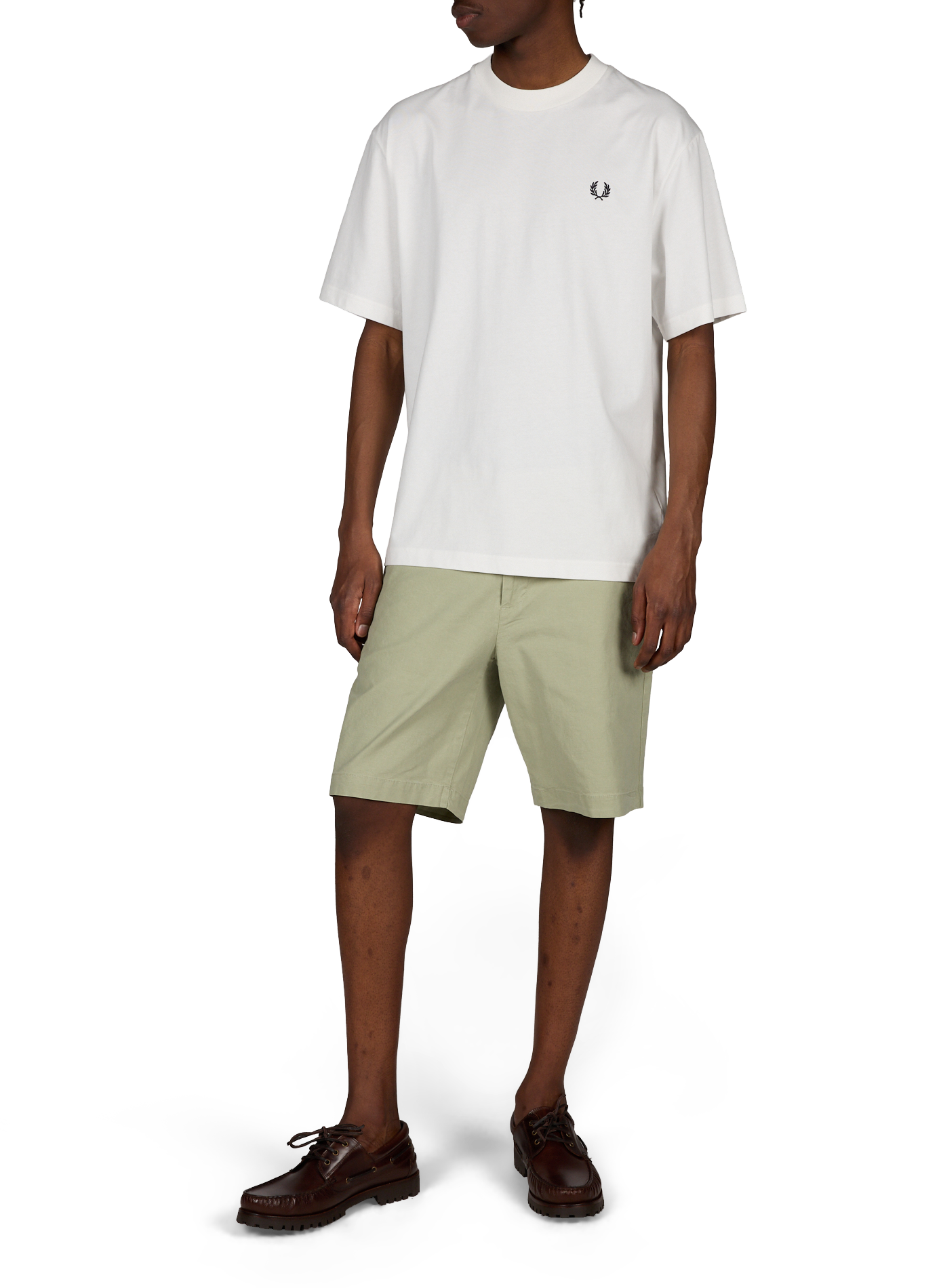 Rundhals-T-Shirt mit Logo auf der Rückseite aus Baumwolle FRED PERRY Weiss