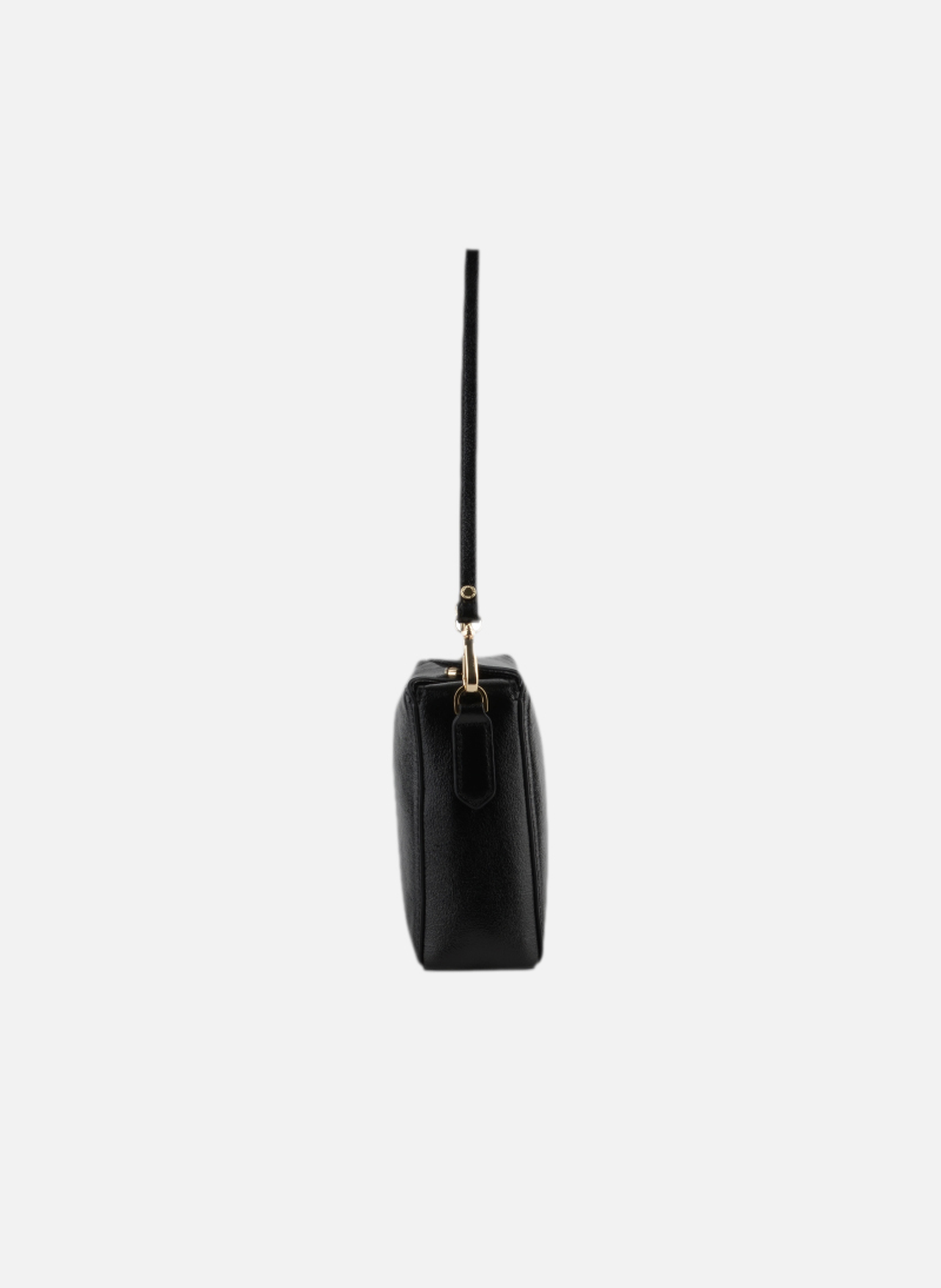 Cassetta metallic | sac porté crossbody en cuir de vachette POURCHET Noir