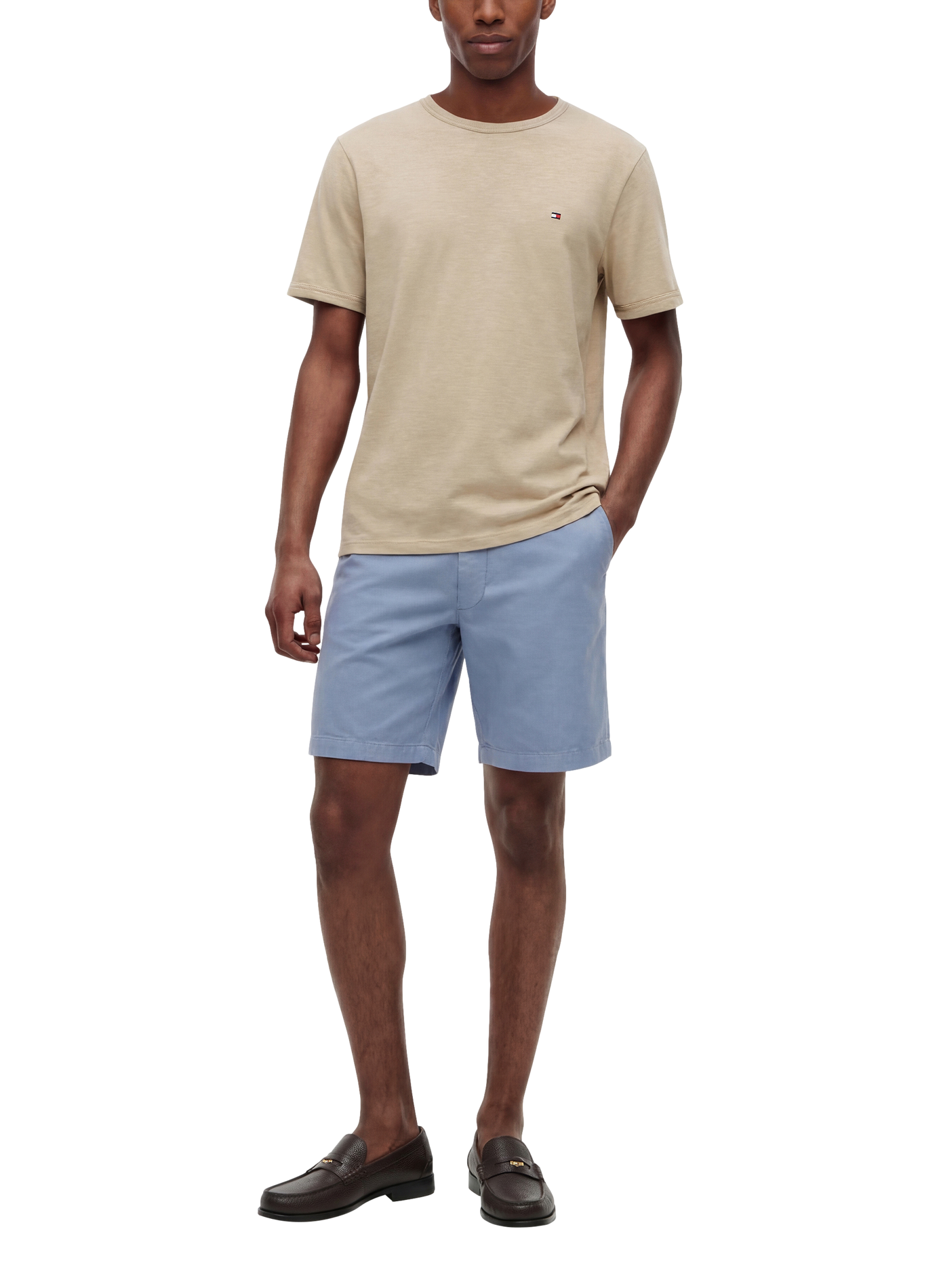 T-shirt droit en coton TOMMY HILFIGER Beige