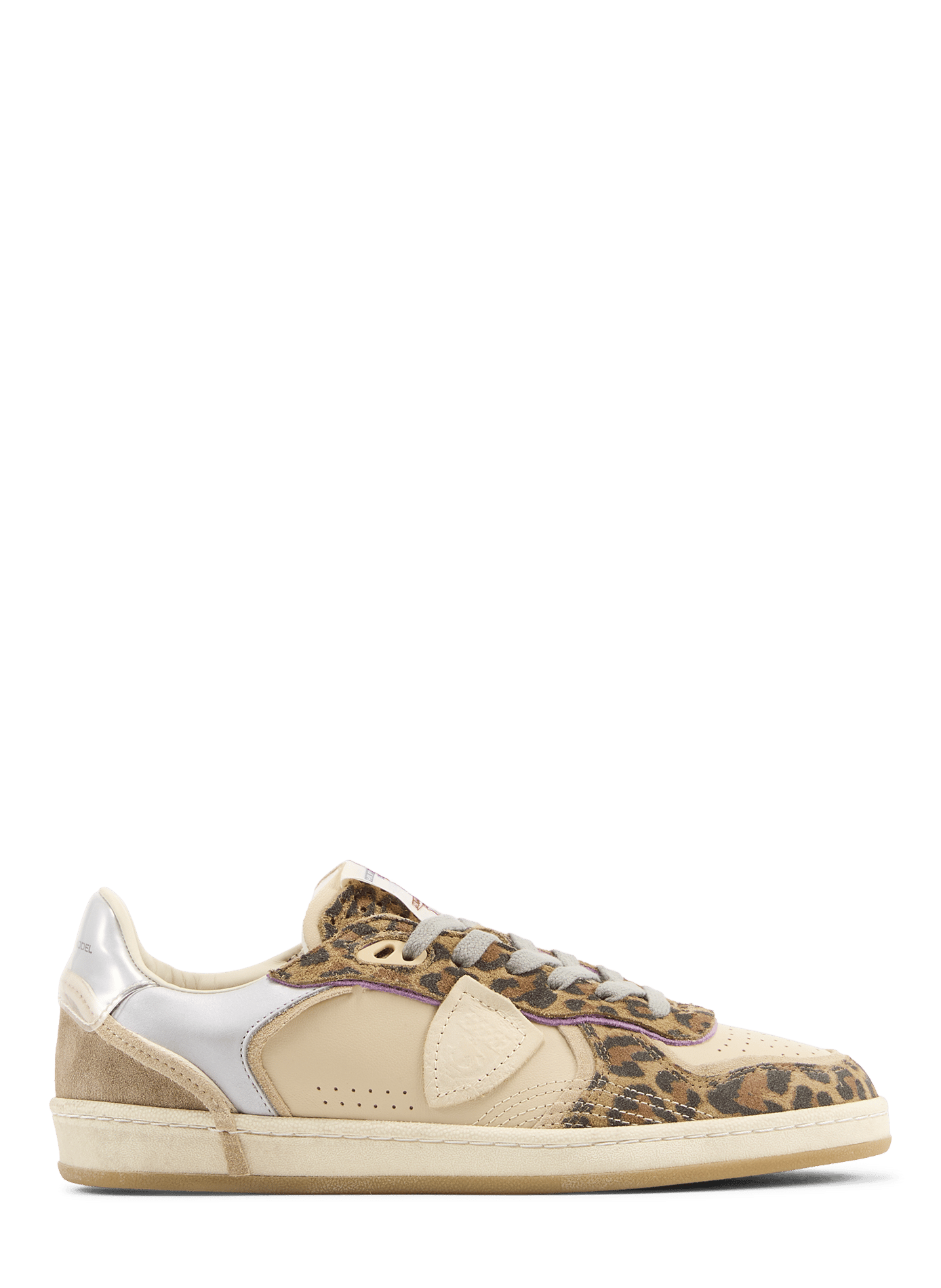 Baskets basses en cuir mélangé PHILIPPE MODEL Beige