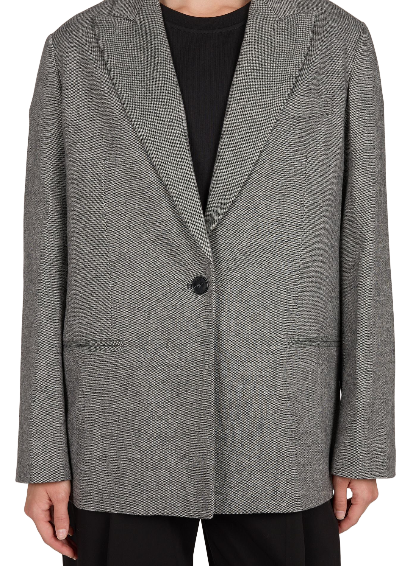 Zeitgenössischer Blazer aus gemischter Schurwolle. CLOSED Mehrfarbig