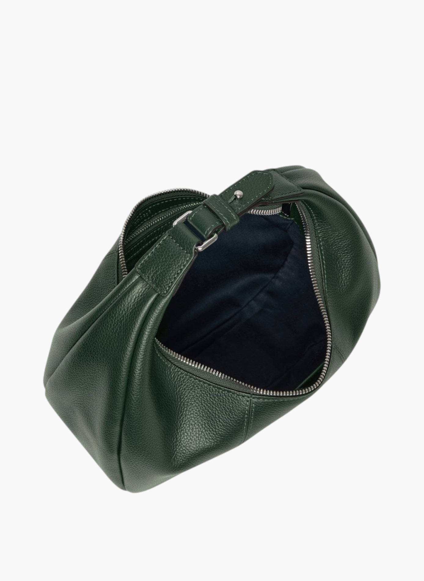 Petit sac hobo juliette en cuir grainé LE TANNEUR Vert