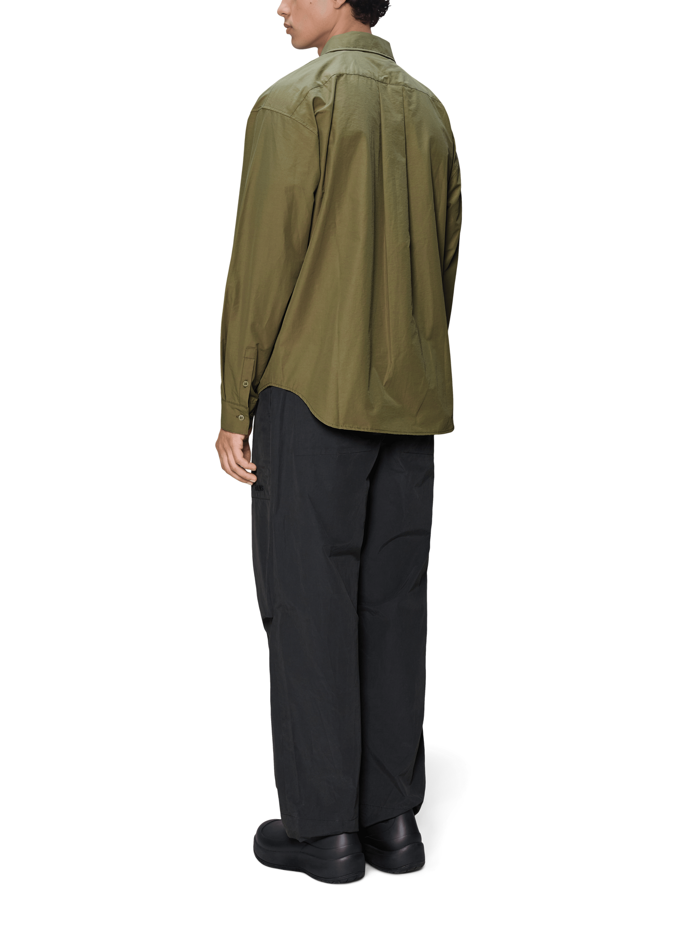 Chemise en coton mélangé RAINS Kaki