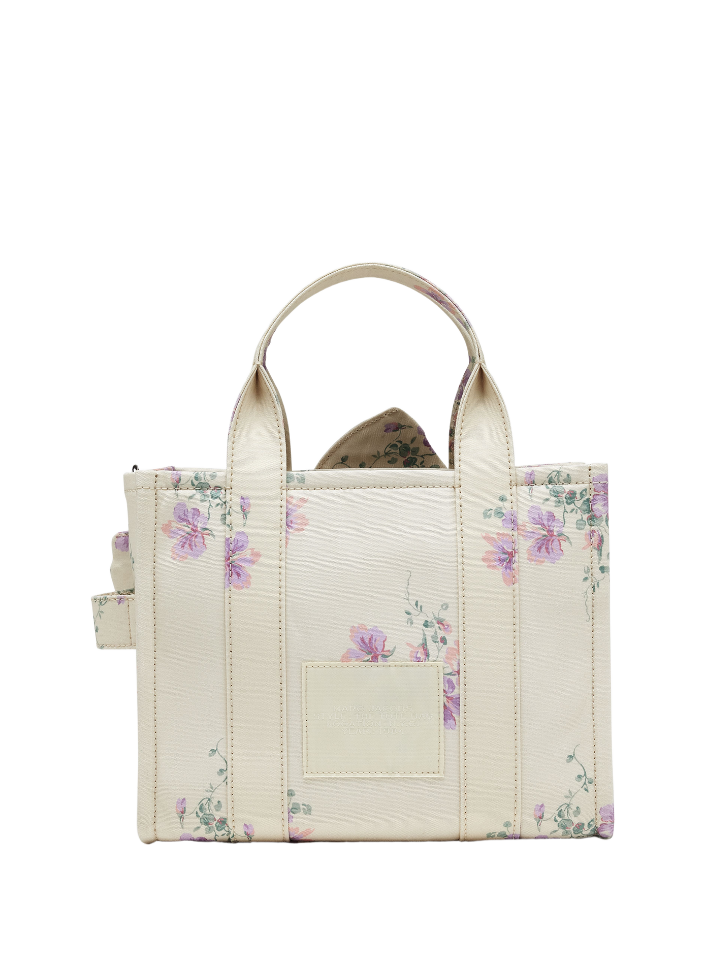 Bolso tote The Small Tote estampado en algodón MARC JACOBS Blanco
