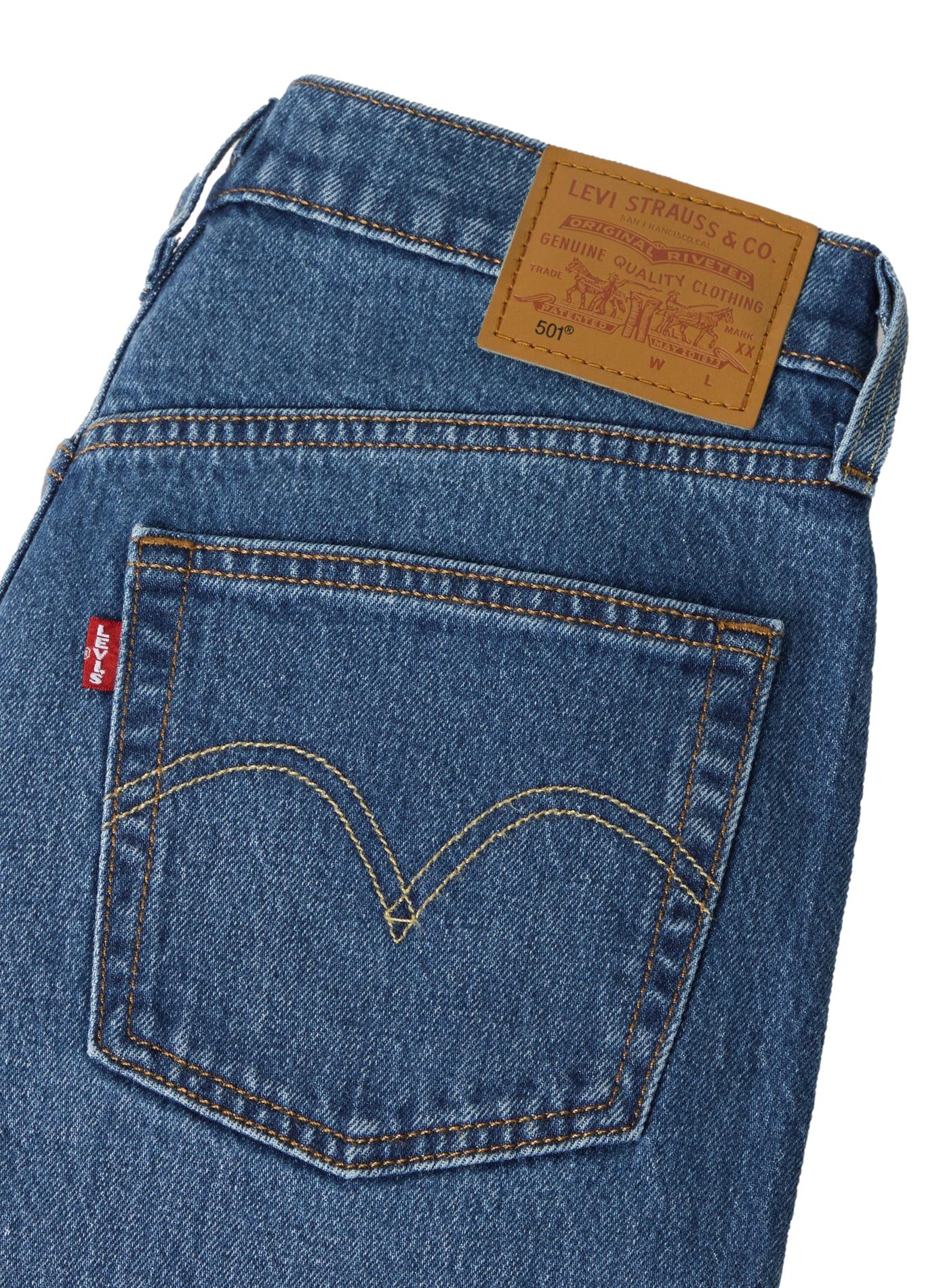 Jean court original 501® en coton mélangé LEVI'S Bleu