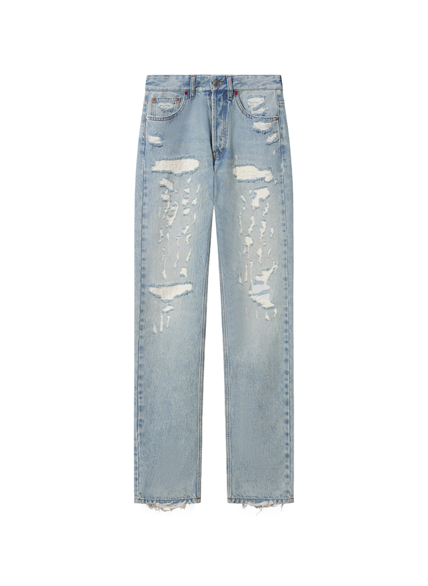 Jeans Daya Regular aus gewaschenem Baumwoll-Denim ISABEL MARANT Blau