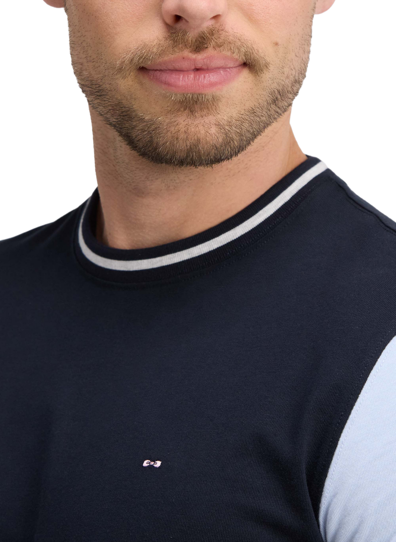Tee-shirt col rond en coton EDEN PARK Blue