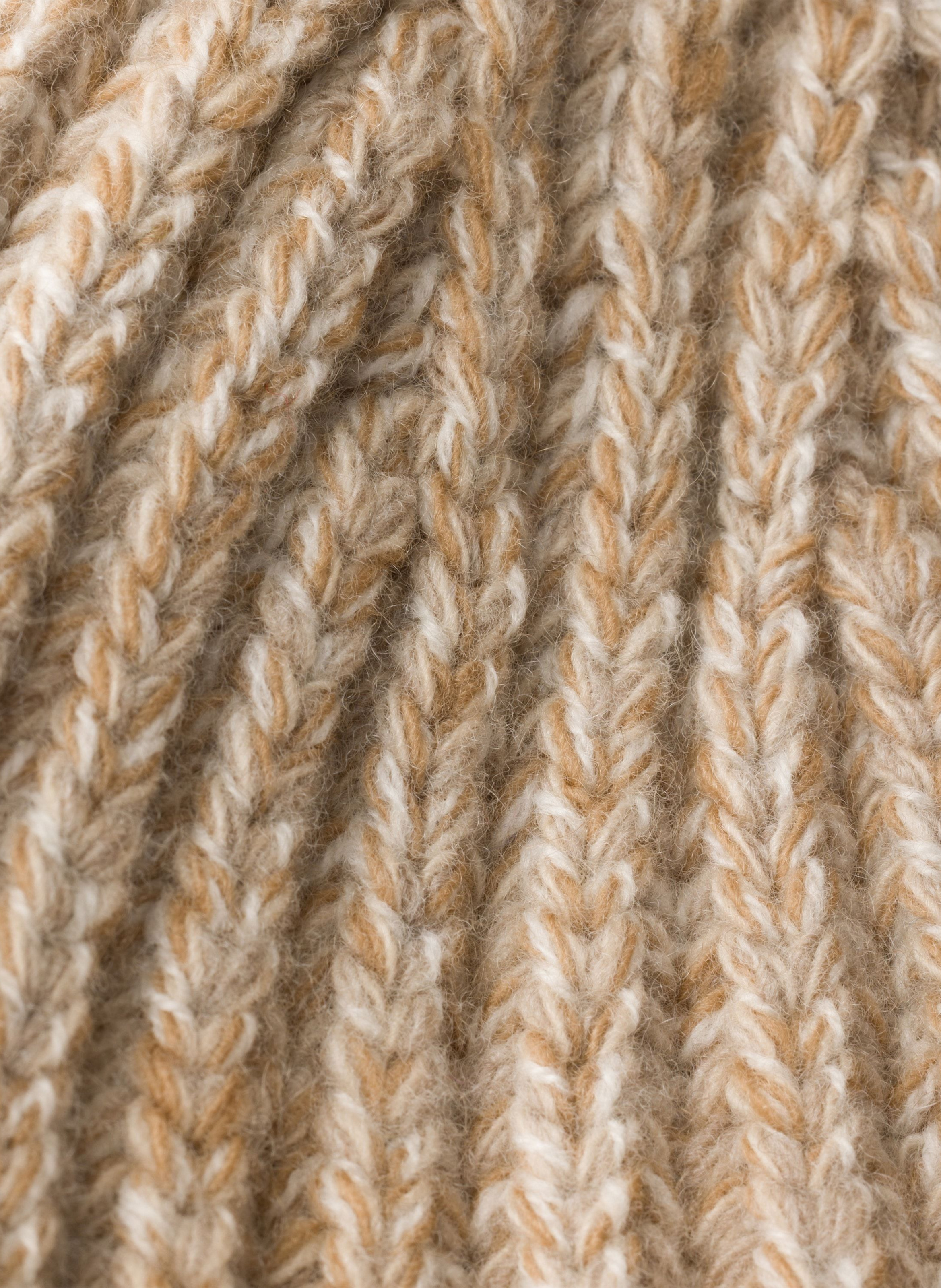 Bonnet en laine et cachemire mouliné PRADA Gris
